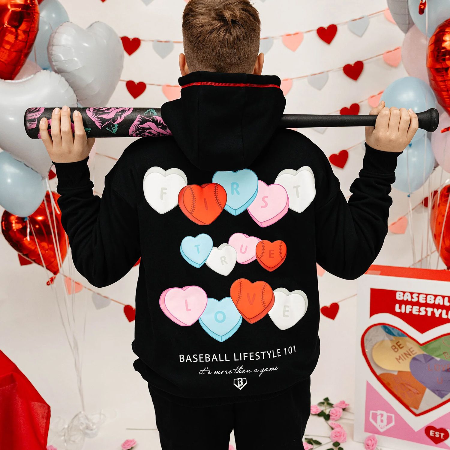 Baseball Lifestyle 101 Boys' First True Love Hoodie product image
