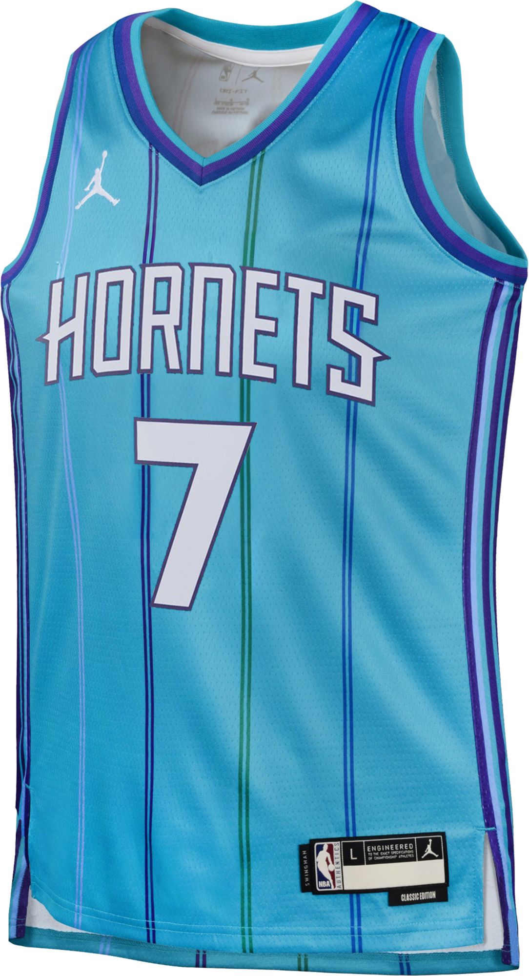 Jordan Adult 2025-26 City Edition Kon Knueppel #7 Charlotte Hornets Blue Swingman Hardwood Classics Jersey product image