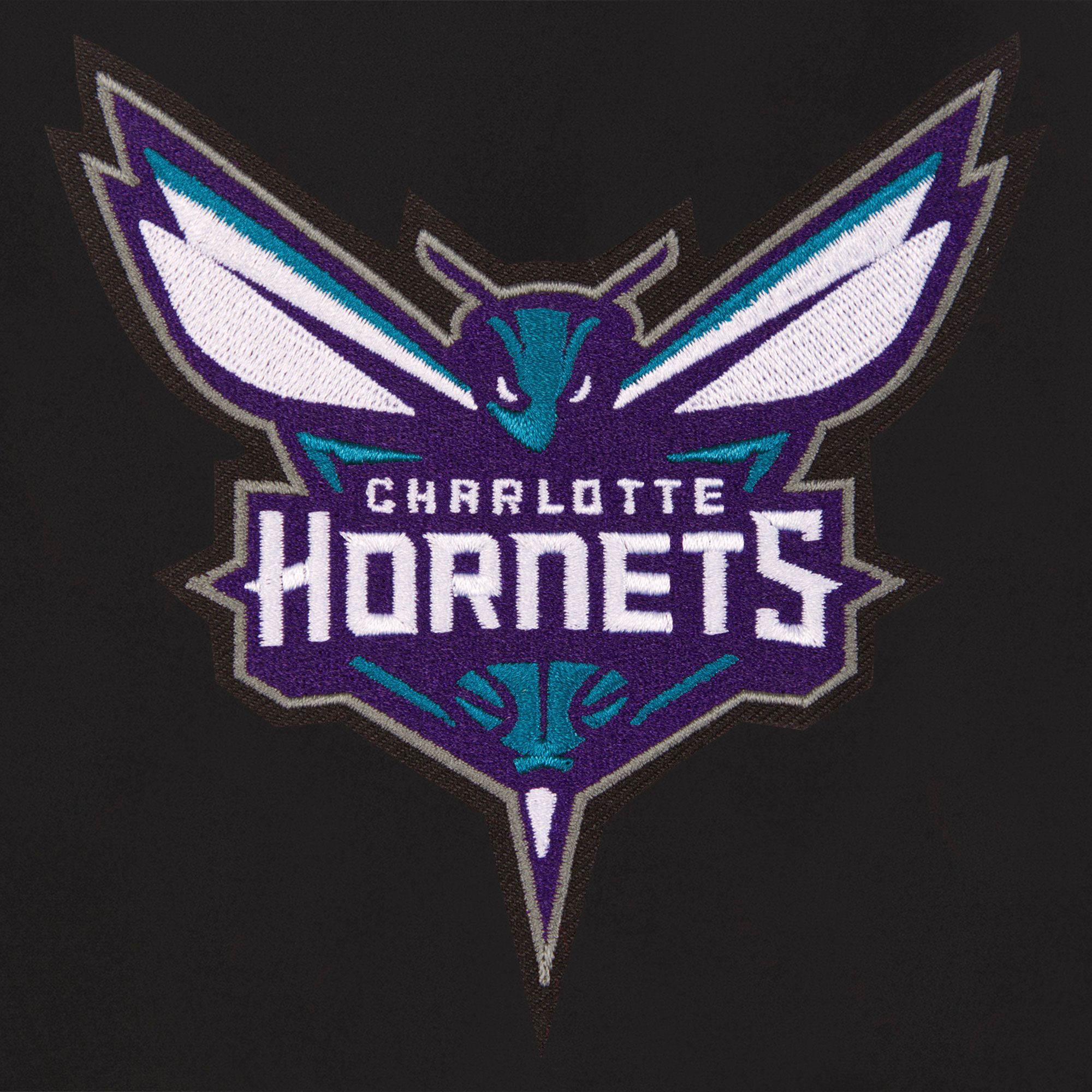 JH Design Men's Charlotte Hornets Black Reversible Wool Jacket product image