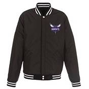 JH Design Men's Charlotte Hornets Black Varsity Jacket product image