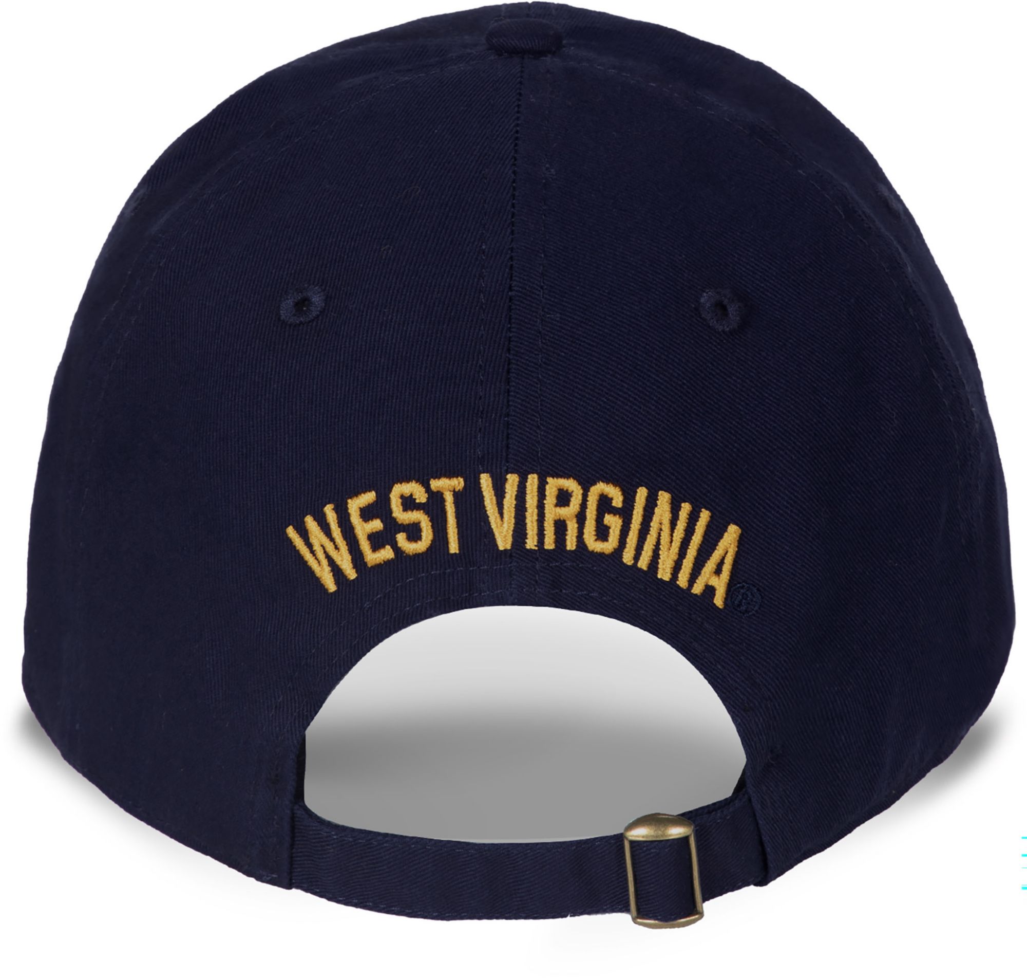 Retro Brand Adult West Virginia Mountaineers Navy Throwback State Logo Washed Adjustable Hat product image
