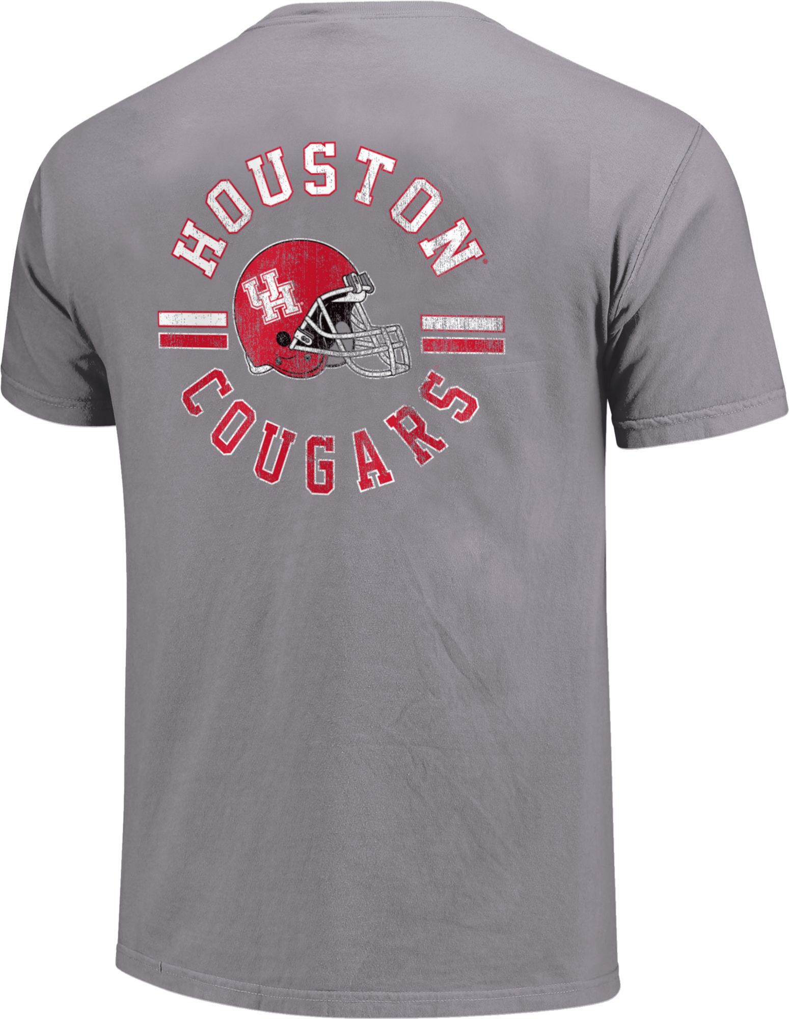 Image One Men's Houston Cougars Grey Helmet Arch T-Shirt product image