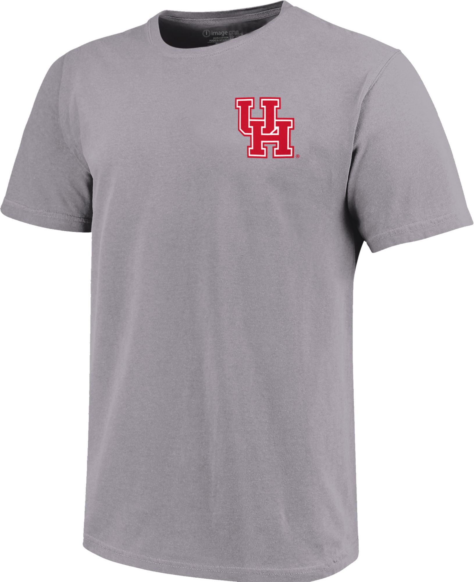 Image One Men's Houston Cougars Grey Helmet Arch T-Shirt product image
