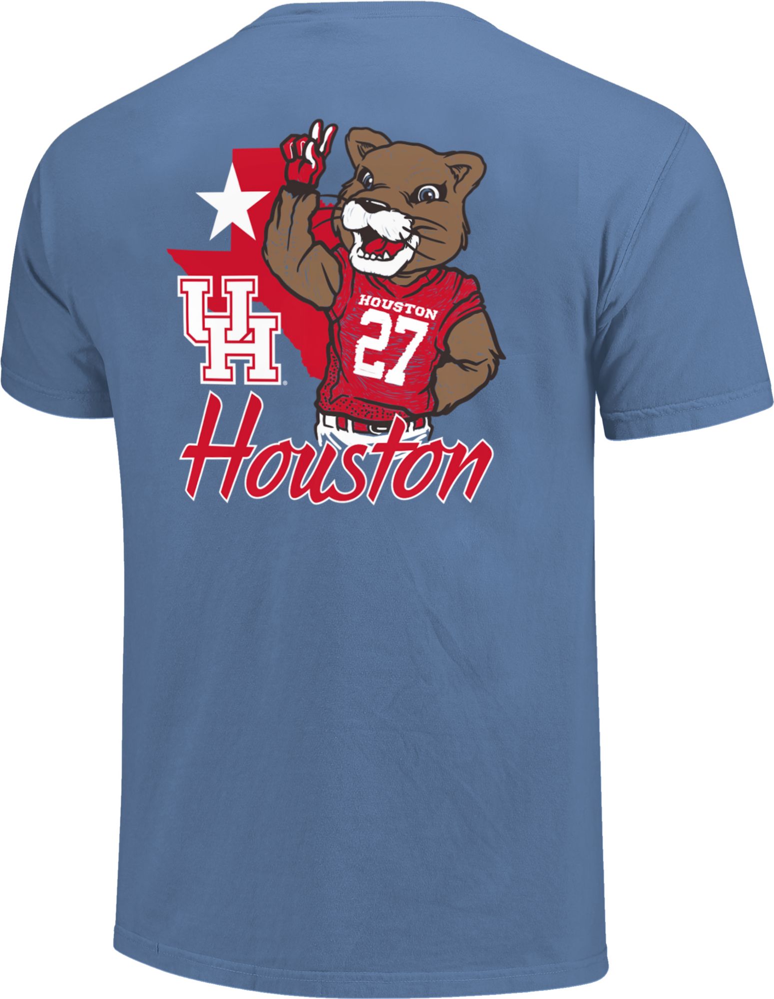 Image One Men's Houston Cougars Houston Blue Mascot T-Shirt product image