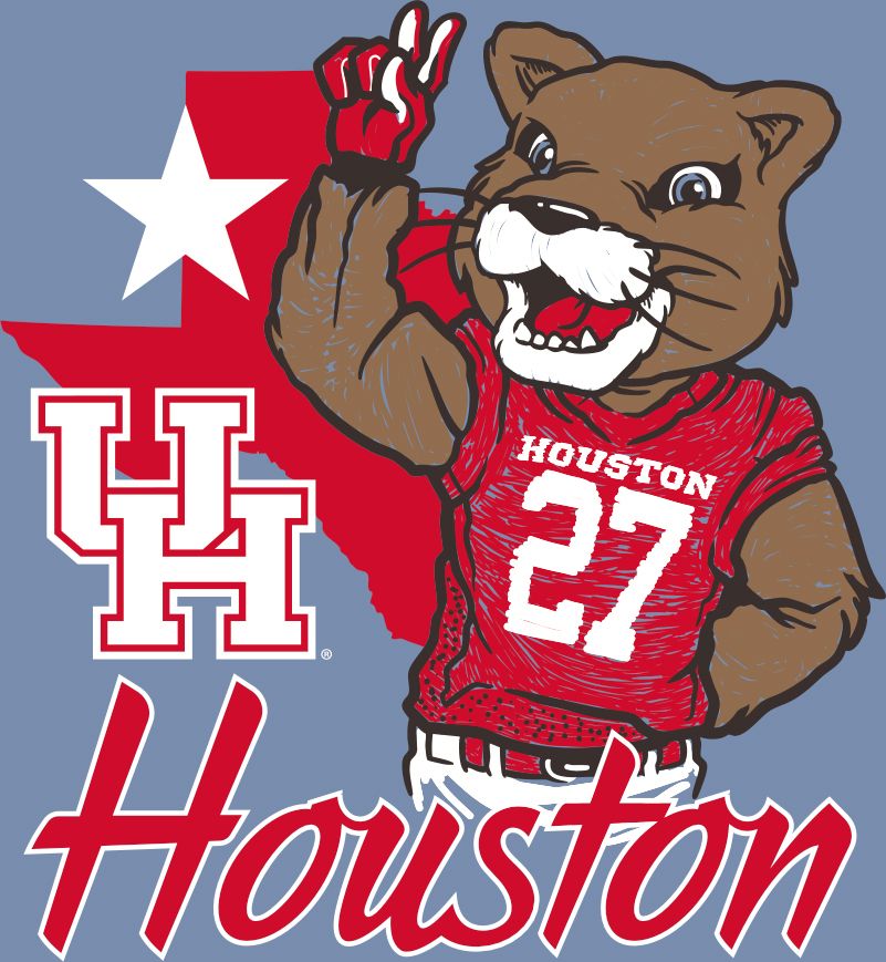 Image One Men's Houston Cougars Houston Blue Mascot T-Shirt product image