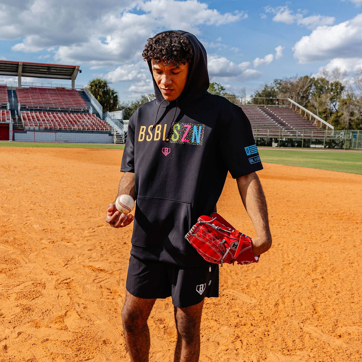 Baseball Lifestyle 101 Men's BSBL-SZN V3 Short Sleeve Hoodie product image