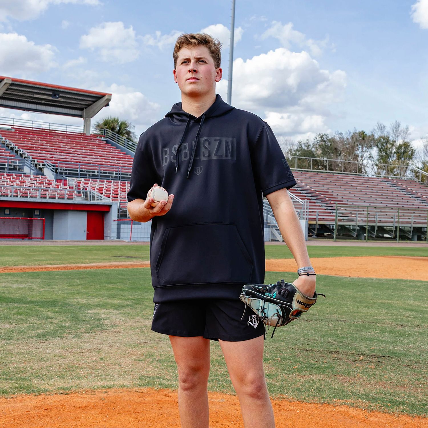 Baseball Lifestyle 101 Men's BSBL-SZN V3 Short Sleeve Hoodie product image