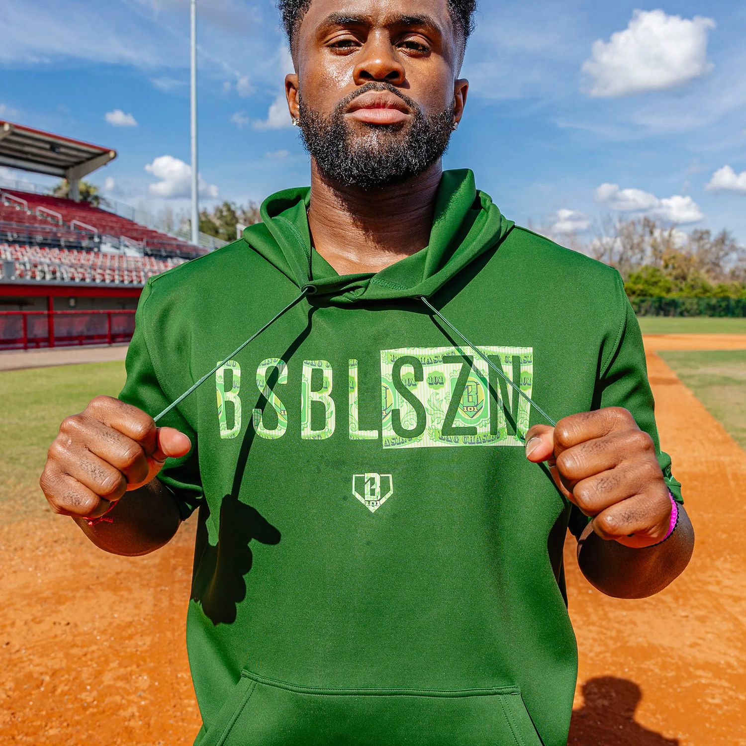 Baseball Lifestyle 101 Men's BSBL-SZN V3 Short Sleeve Hoodie product image
