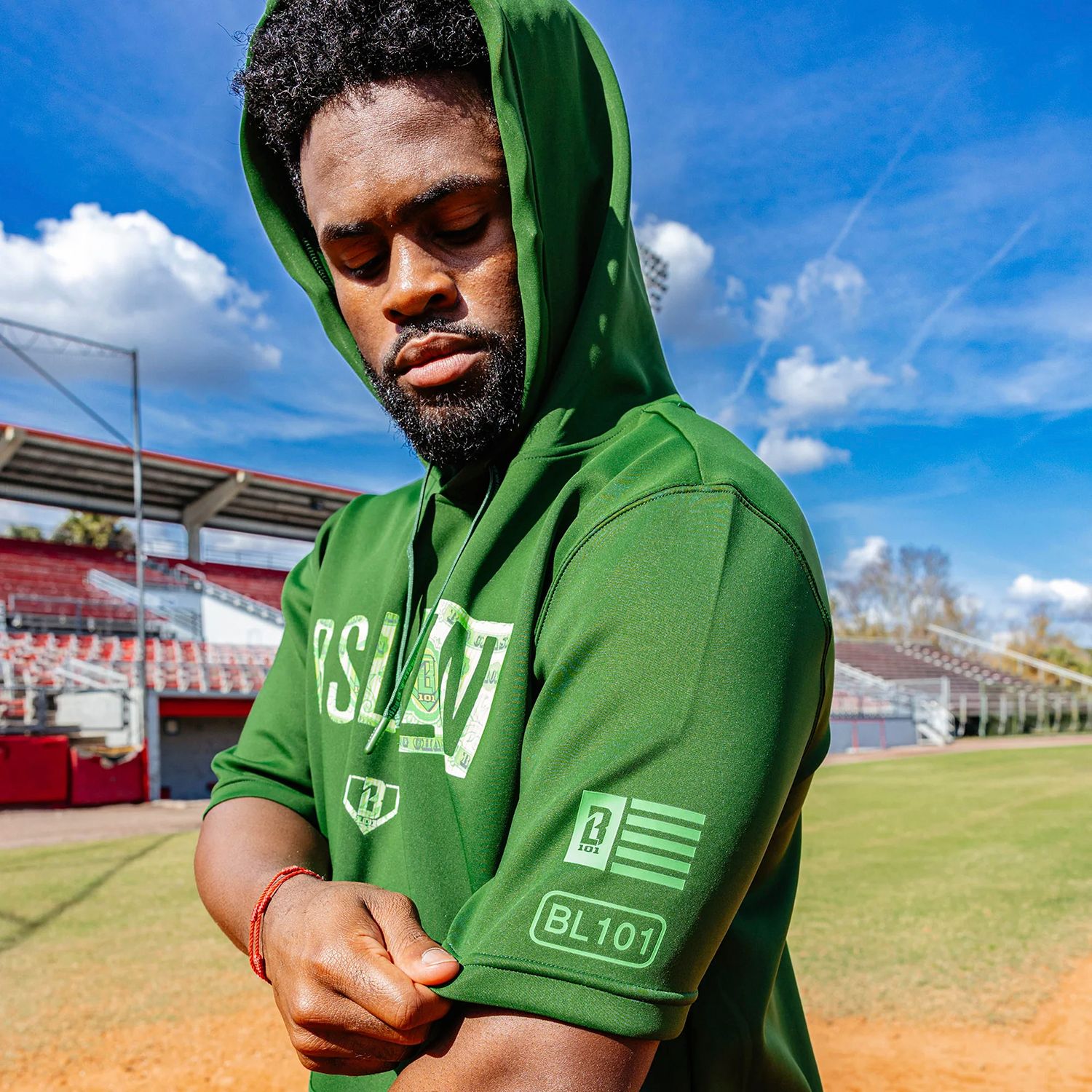 Baseball Lifestyle 101 Men's BSBL-SZN V3 Short Sleeve Hoodie product image