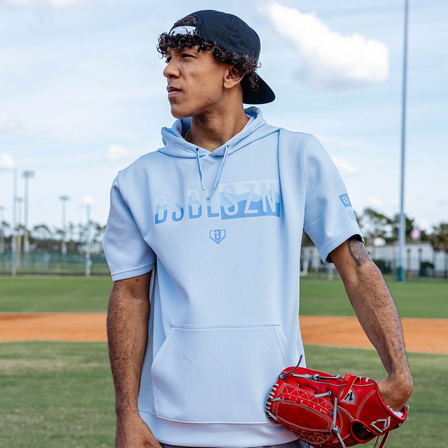 Baseball Lifestyle 101 Men's BSBL-SZN V3 Short Sleeve Hoodie product image
