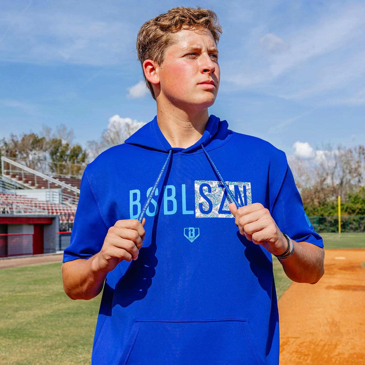 Baseball Lifestyle 101 Men's BSBL-SZN V3 Short Sleeve Hoodie product image
