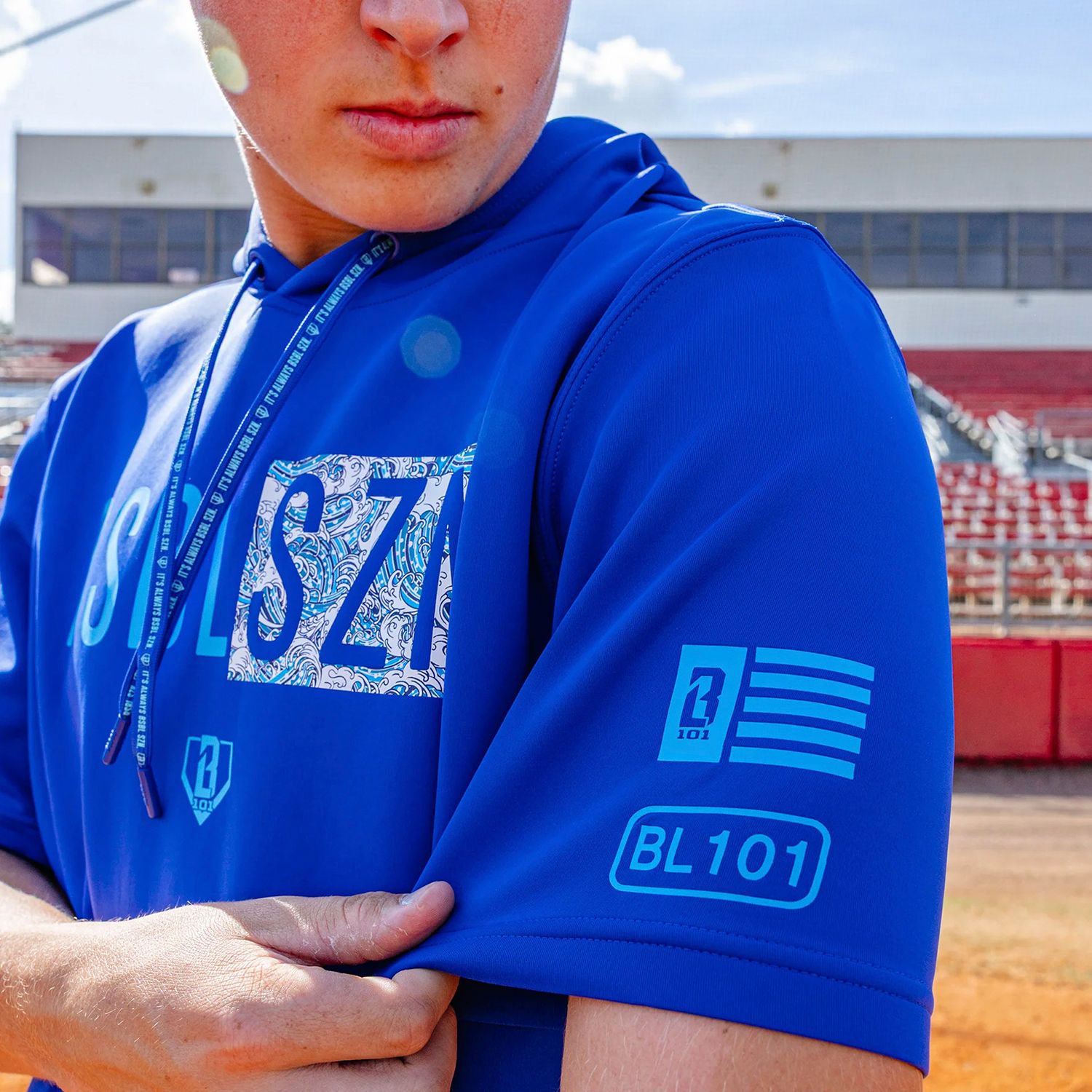 Baseball Lifestyle 101 Men's BSBL-SZN V3 Short Sleeve Hoodie product image