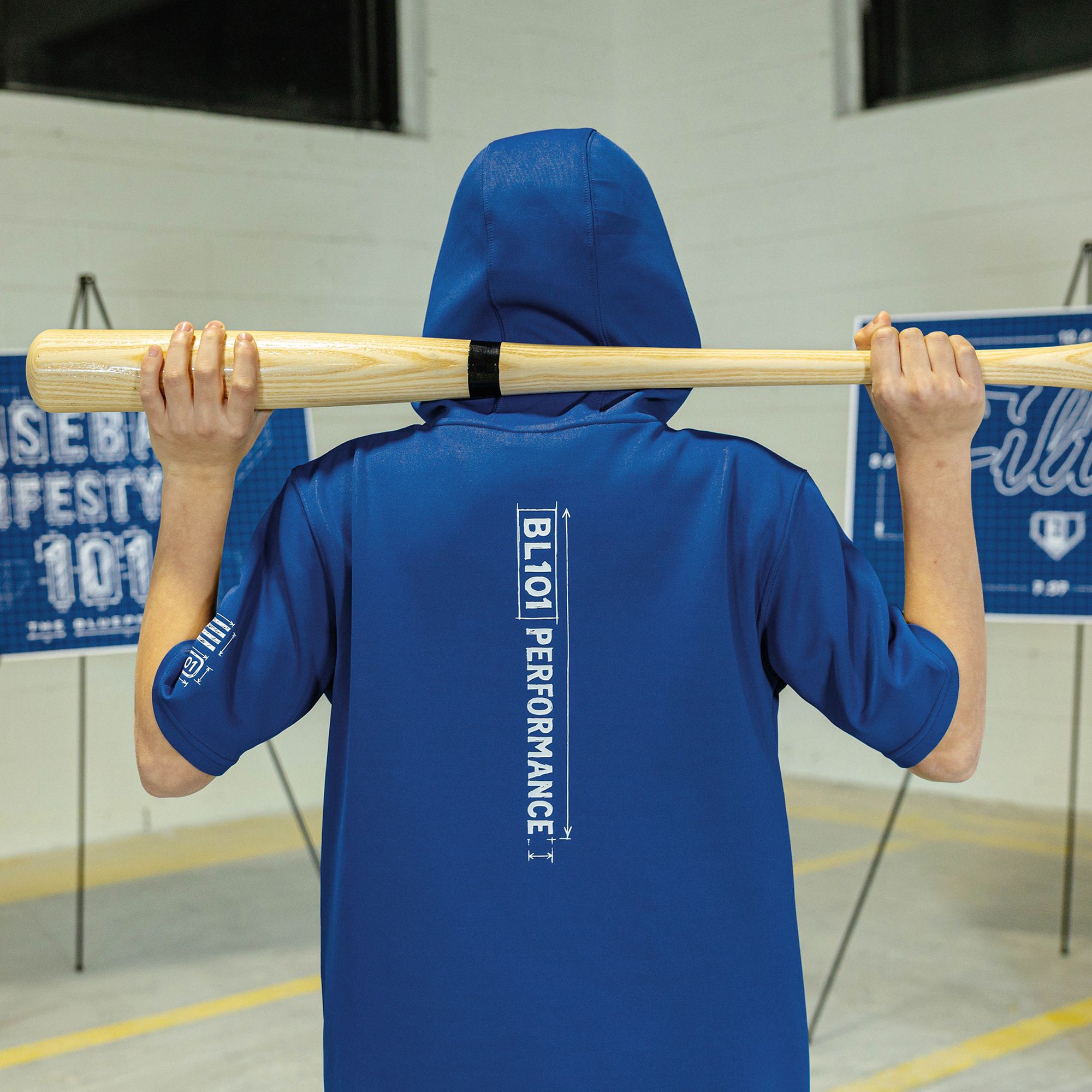 Baseball Lifestyle 101 Boys' BSBL-SZN Blueprint Short Sleeve Hoodie product image
