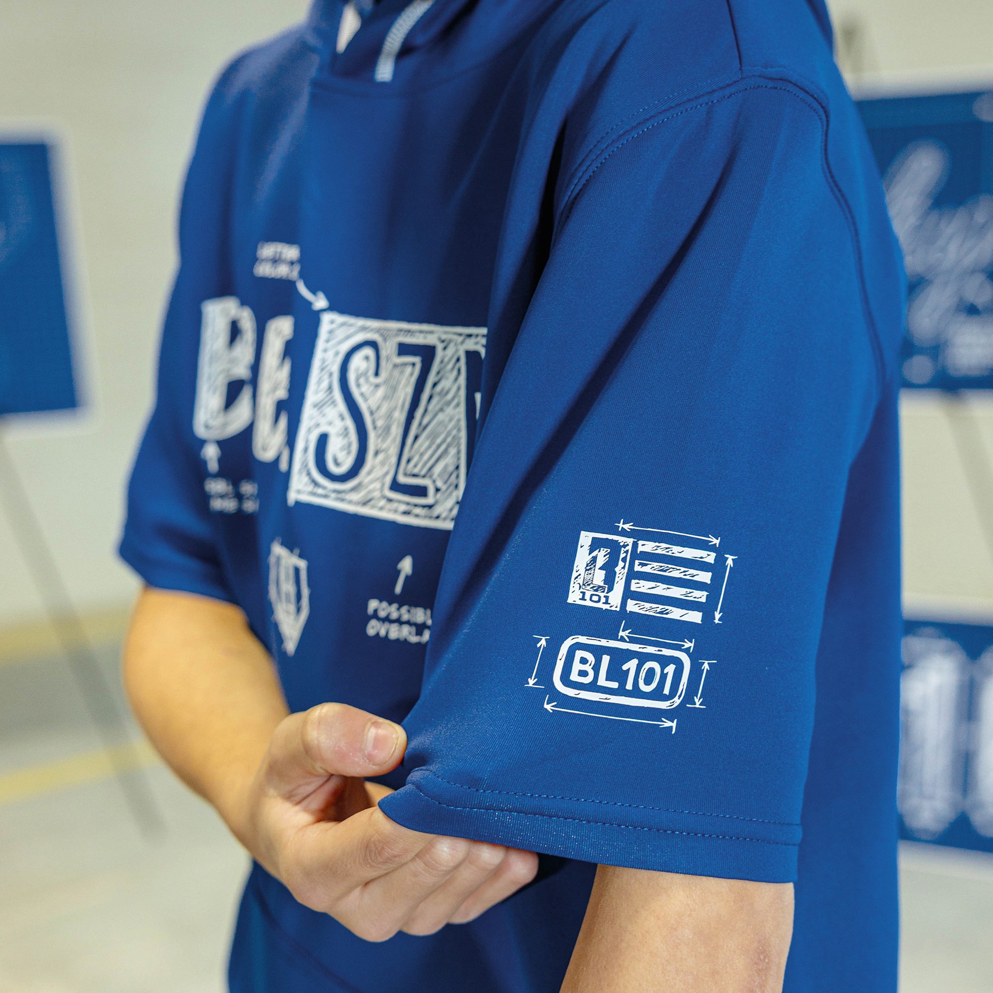 Baseball Lifestyle 101 Boys' BSBL-SZN Blueprint Short Sleeve Hoodie product image