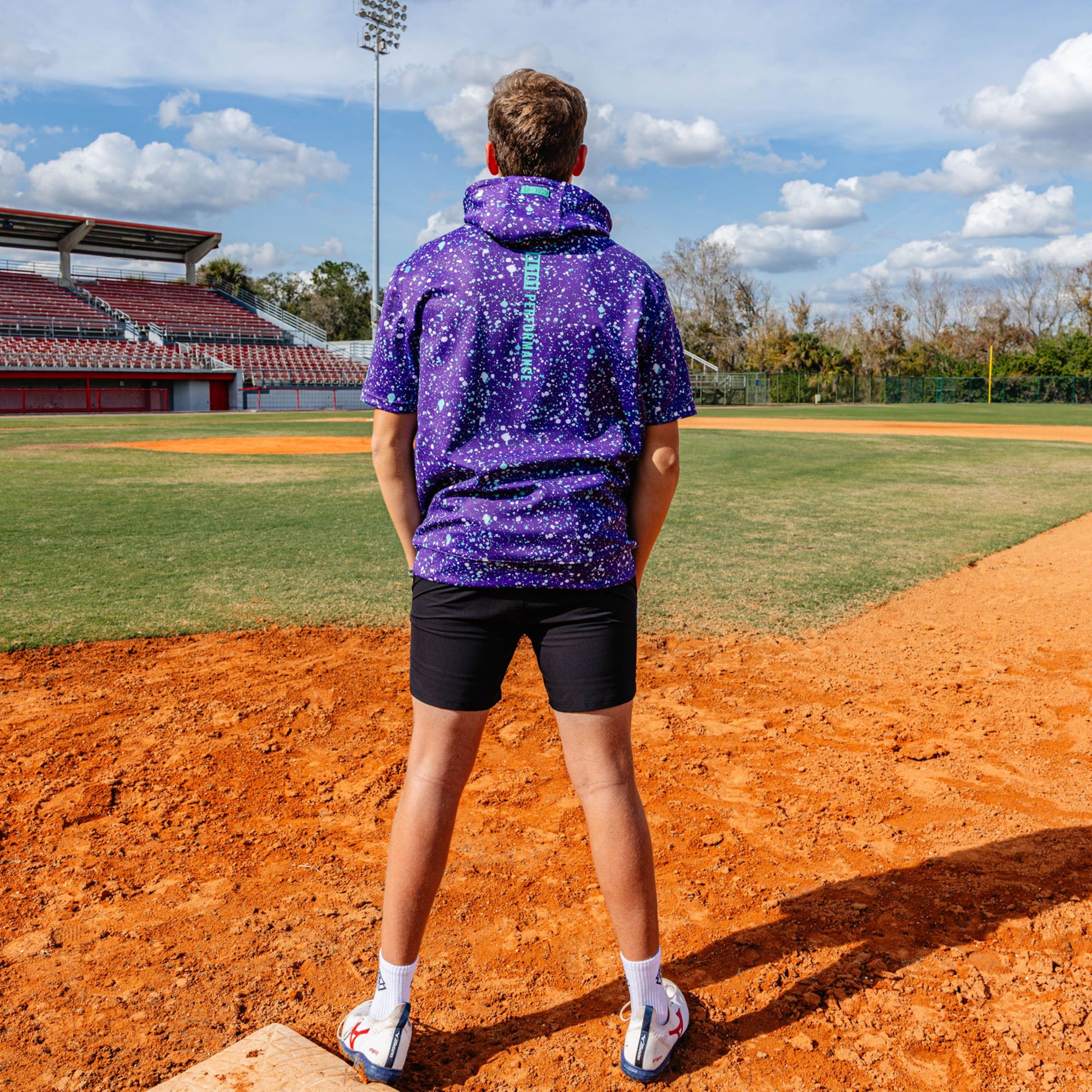 Baseball Lifestyle 101 Boys' BSBL-SZN Splatter Short Sleeve Hoodie product image