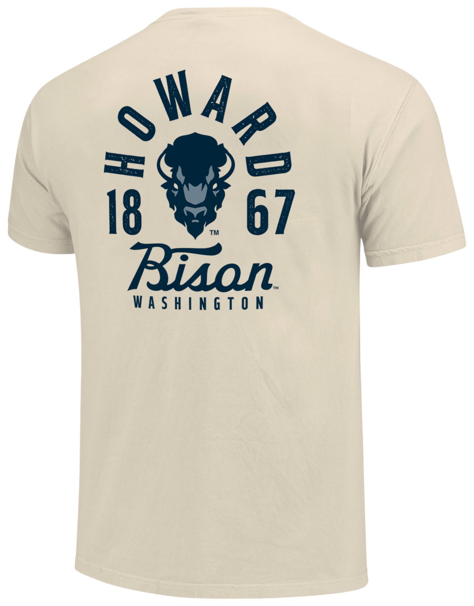 Image One Men's Howard Bison Ivory Mascot Overlay T-Shirt product image