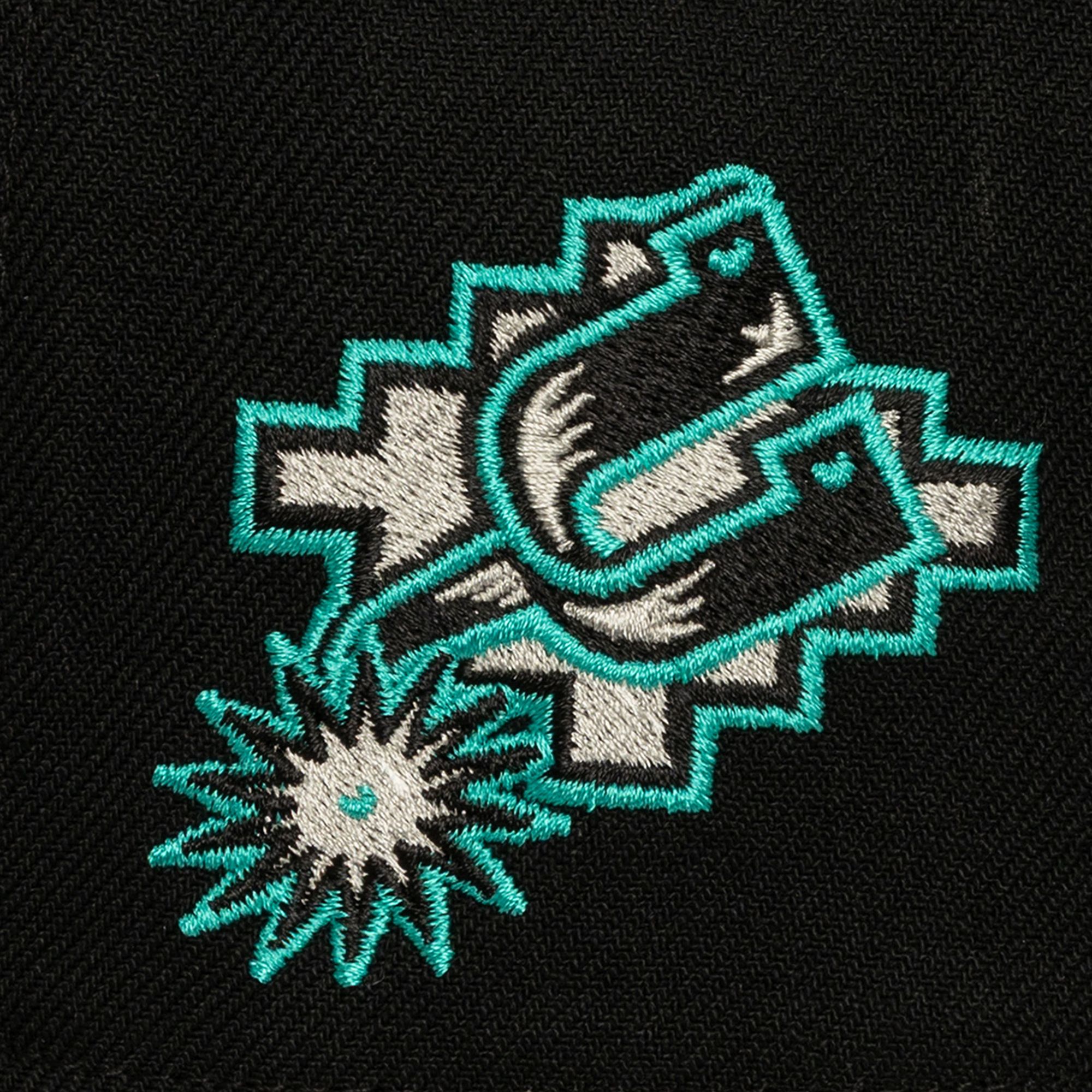 Mitchell & Ness Adult San Antonio Spurs Black Retro Class Act ProPinch Snapback Hat product image