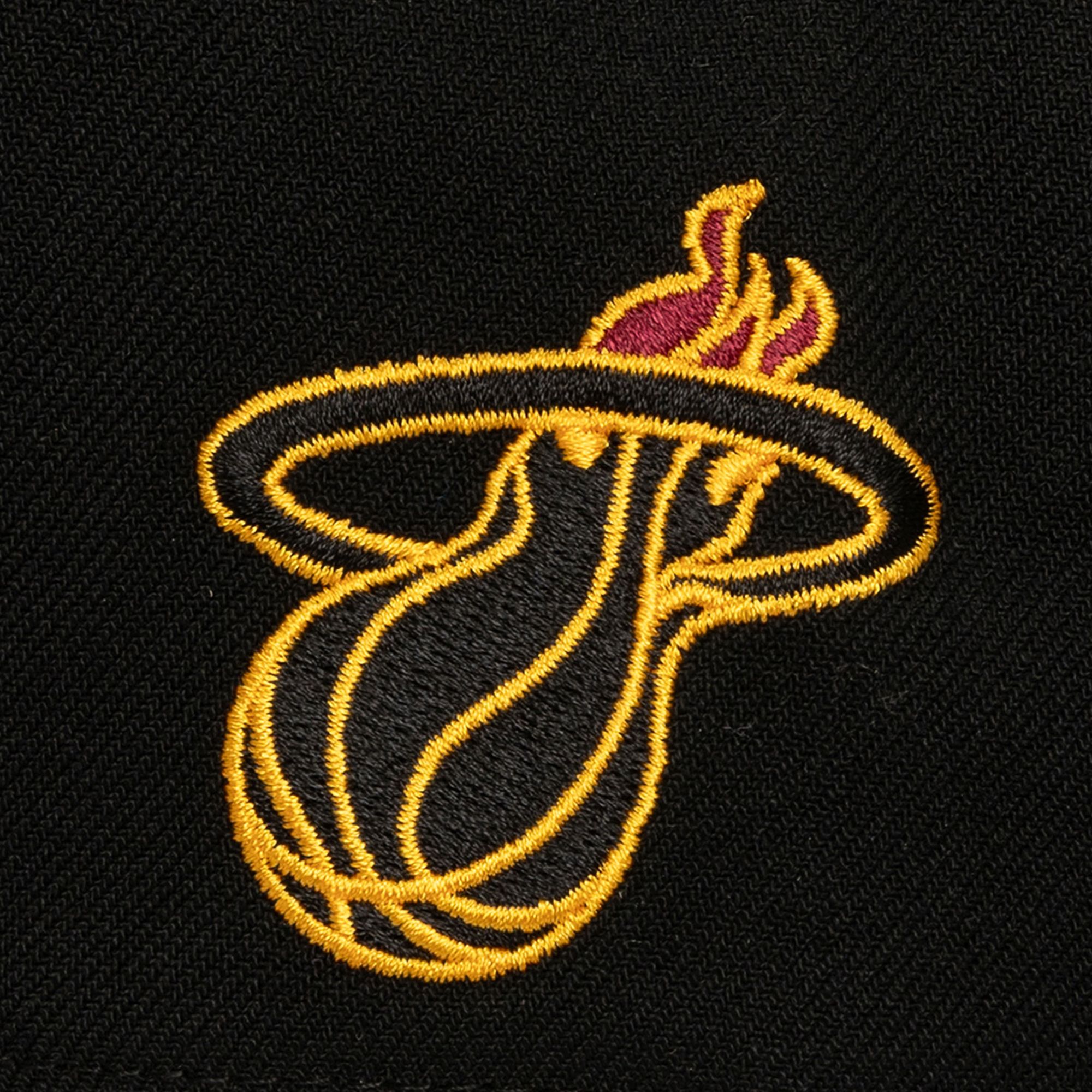 Mitchell & Ness Adult Miami Heat Black Retro Class Act ProPinch Snapback Hat product image