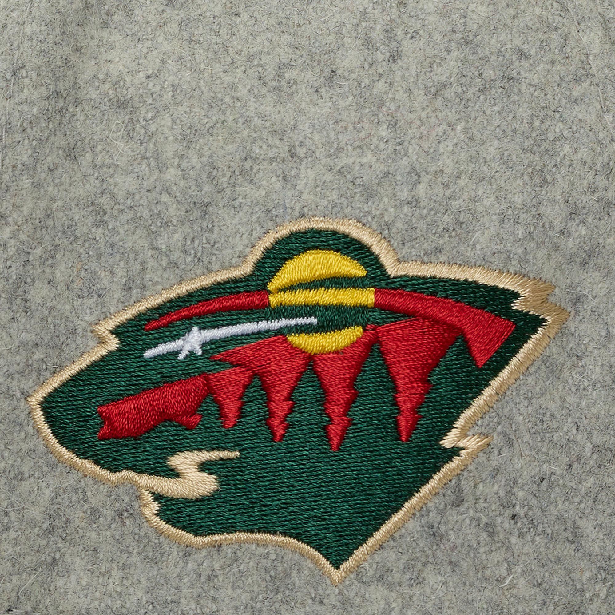 Mitchell & Ness Men's Minnesota Wild Grey Tailsweep Snapback Hat product image