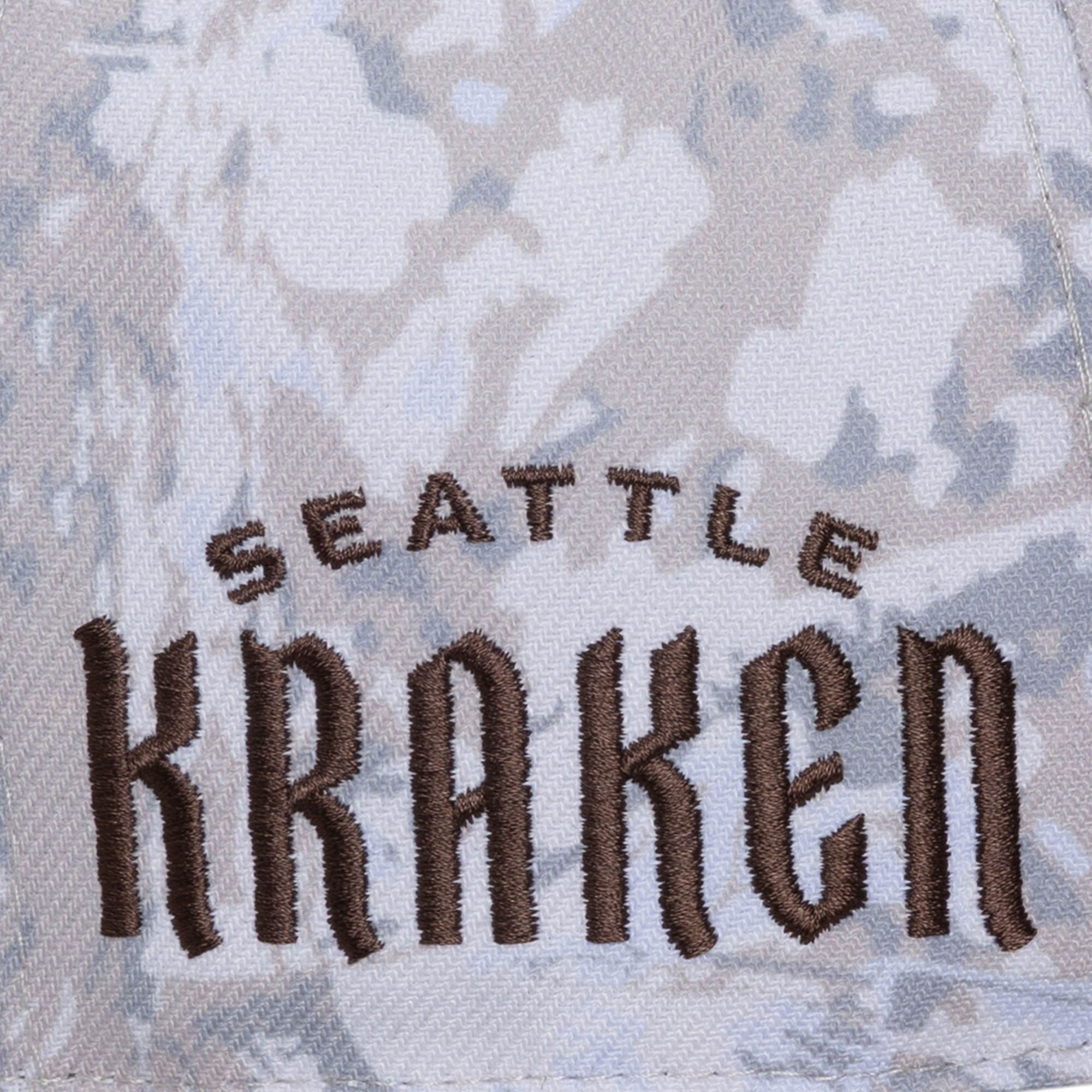 Mitchell & Ness Men's Seattle Kraken Camo True Timber Pro Crown Snapback Hat product image