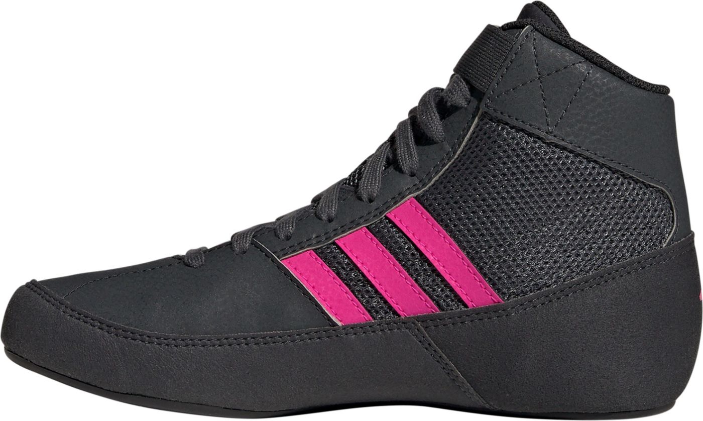 Kids Adidas HVC 2 Wrestling Shoes 4 Black Pink