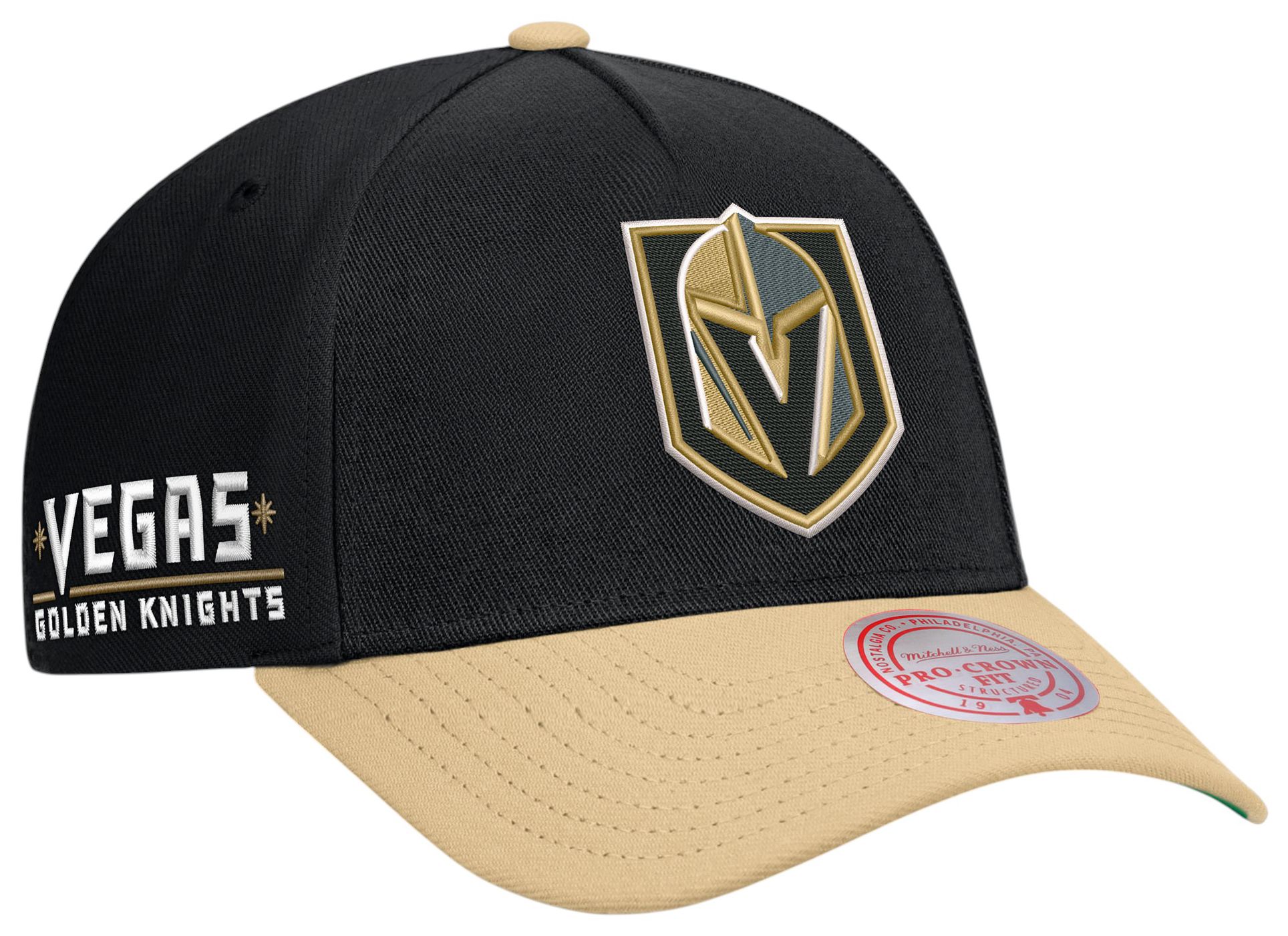 Mitchell & Ness Men's Vegas Golden Knights Black GOT 5 Pro Snapback Hat product image