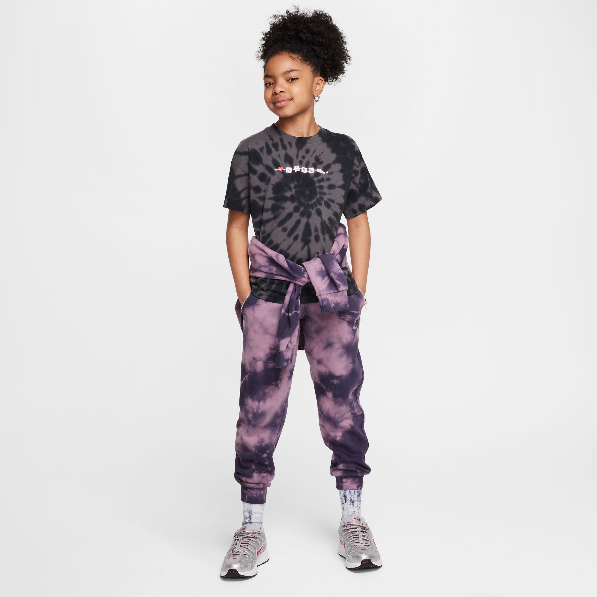 Nike Girls Sportswear Tie Dye T-Shirt product image