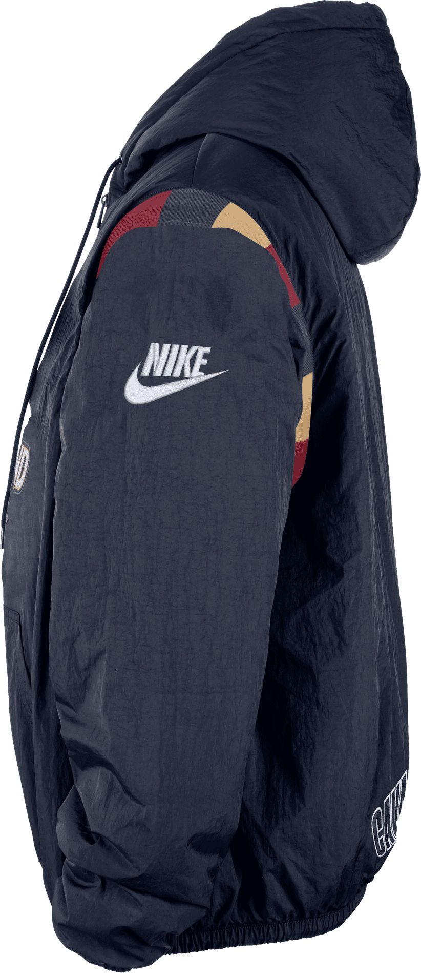 Nike Men's Cleveland Cavaliers Navy Hardwood Classics Wordmark Therma-FIT Woven Half-Zip Hoodie product image