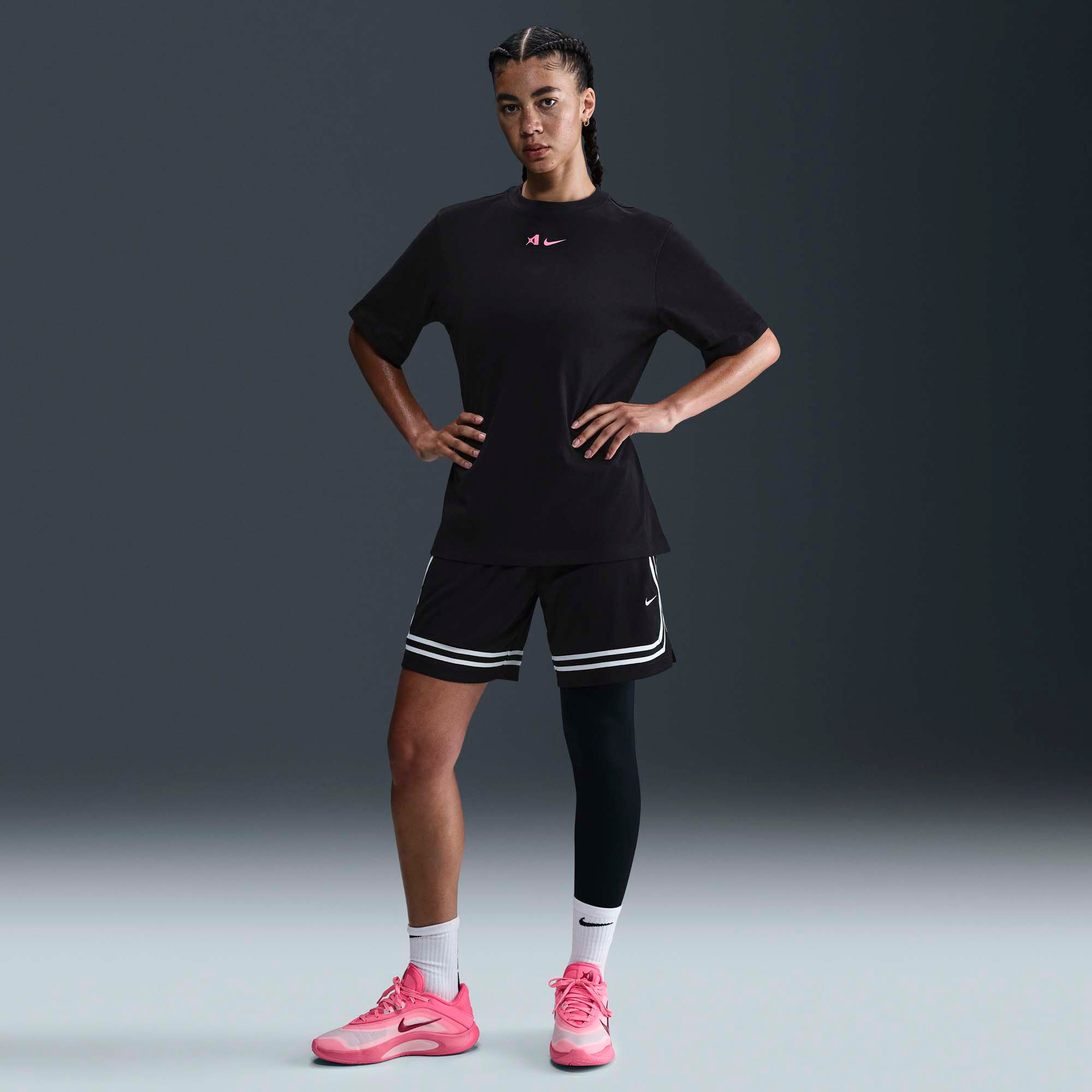 Nike Women's A'ja Wilson A'symmetric Mid-Rise Single-Leg Basketball Leggings product image