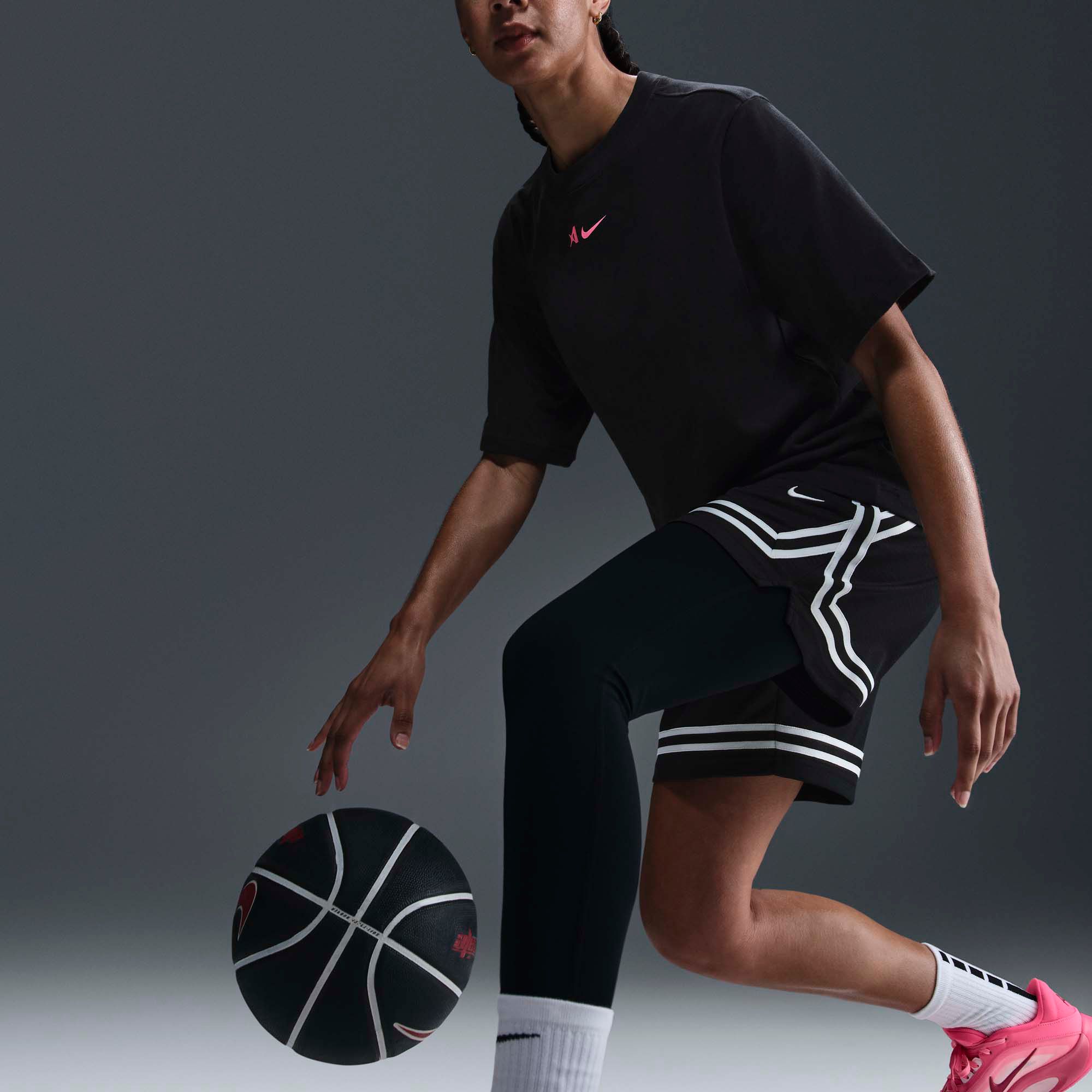 Nike Women's A'ja Wilson A'symmetric Mid-Rise Single-Leg Basketball Leggings product image
