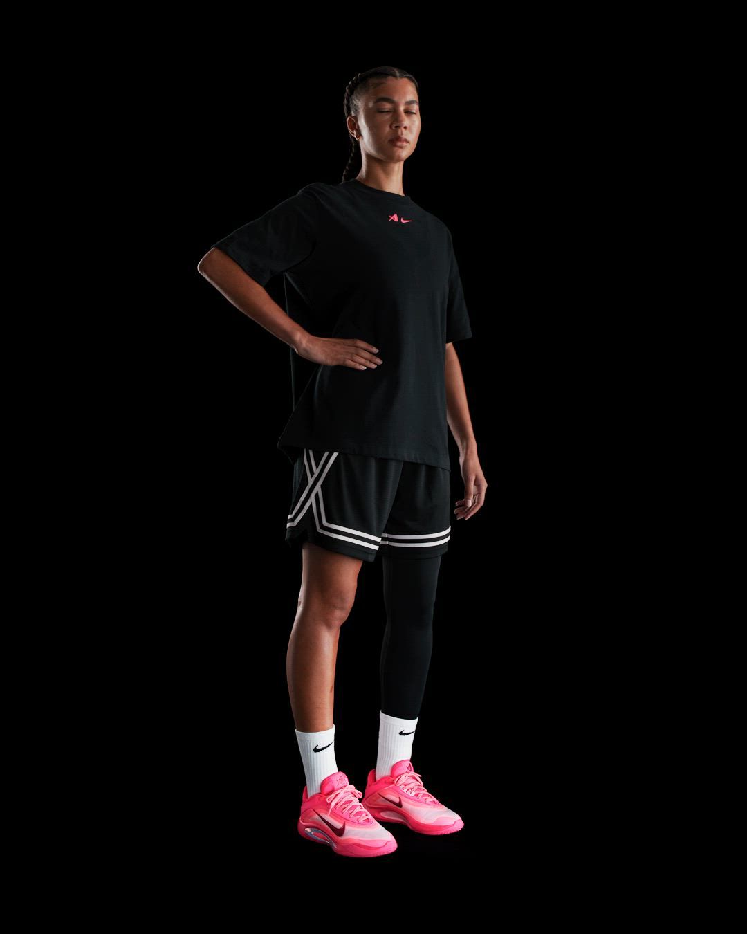 Nike Women's A'ja Wilson A'symmetric Mid-Rise Single-Leg Basketball Leggings product