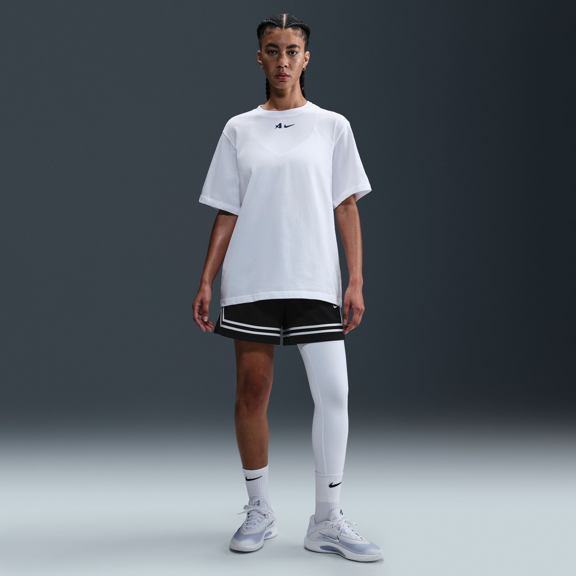 Nike Women's A'ja Wilson A'symmetric Mid-Rise Single-Leg Basketball Leggings product image