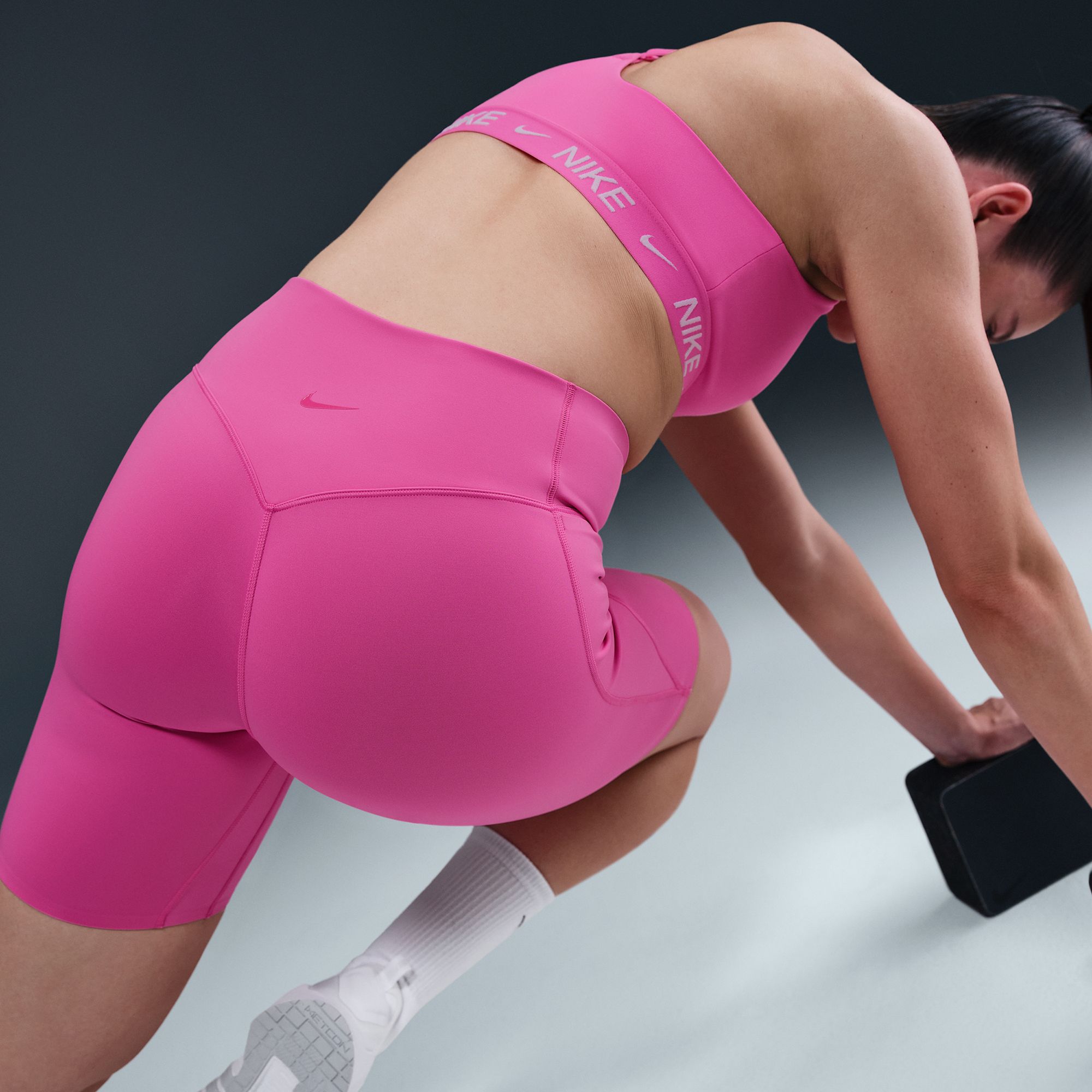 Nike Women's Universa Medium-Support High-Waisted 8" Biker Shorts product image