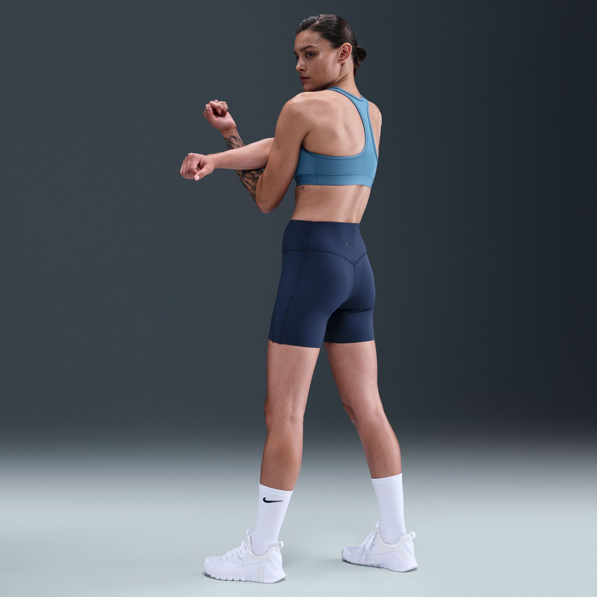 Nike Women's Universa Medium-Support High-Waisted 5" Biker Shorts product image