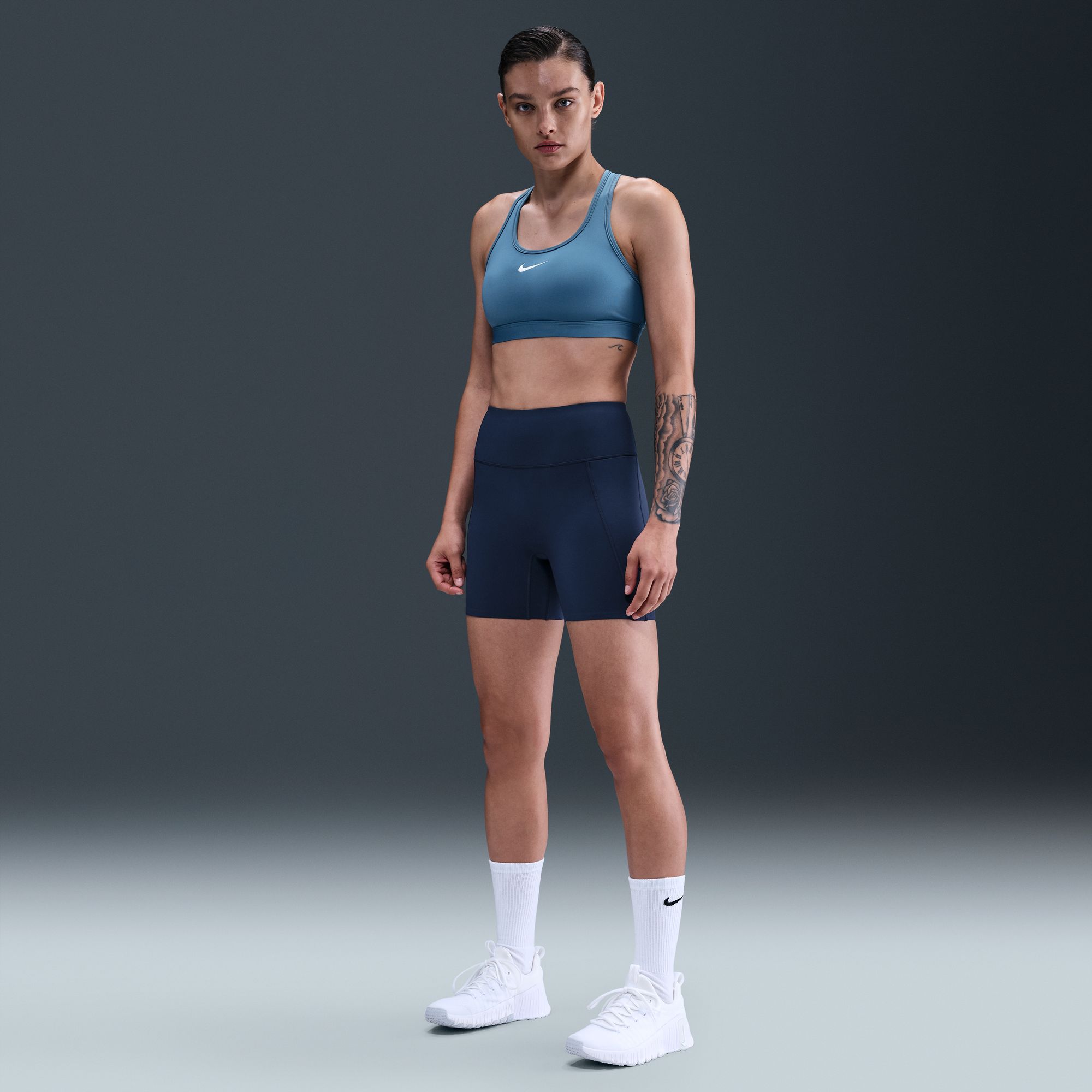 Nike Women's Universa Medium-Support High-Waisted 5" Biker Shorts product image