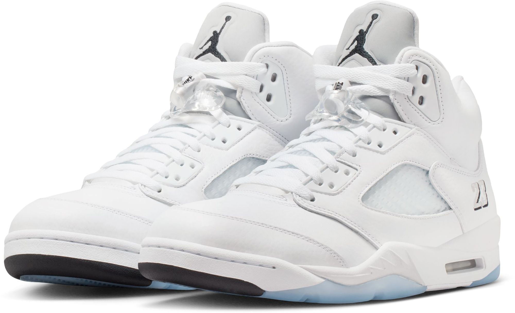 Air Jordan 5 Retro 'White and Metallic Silver' Basketball Shoes product image