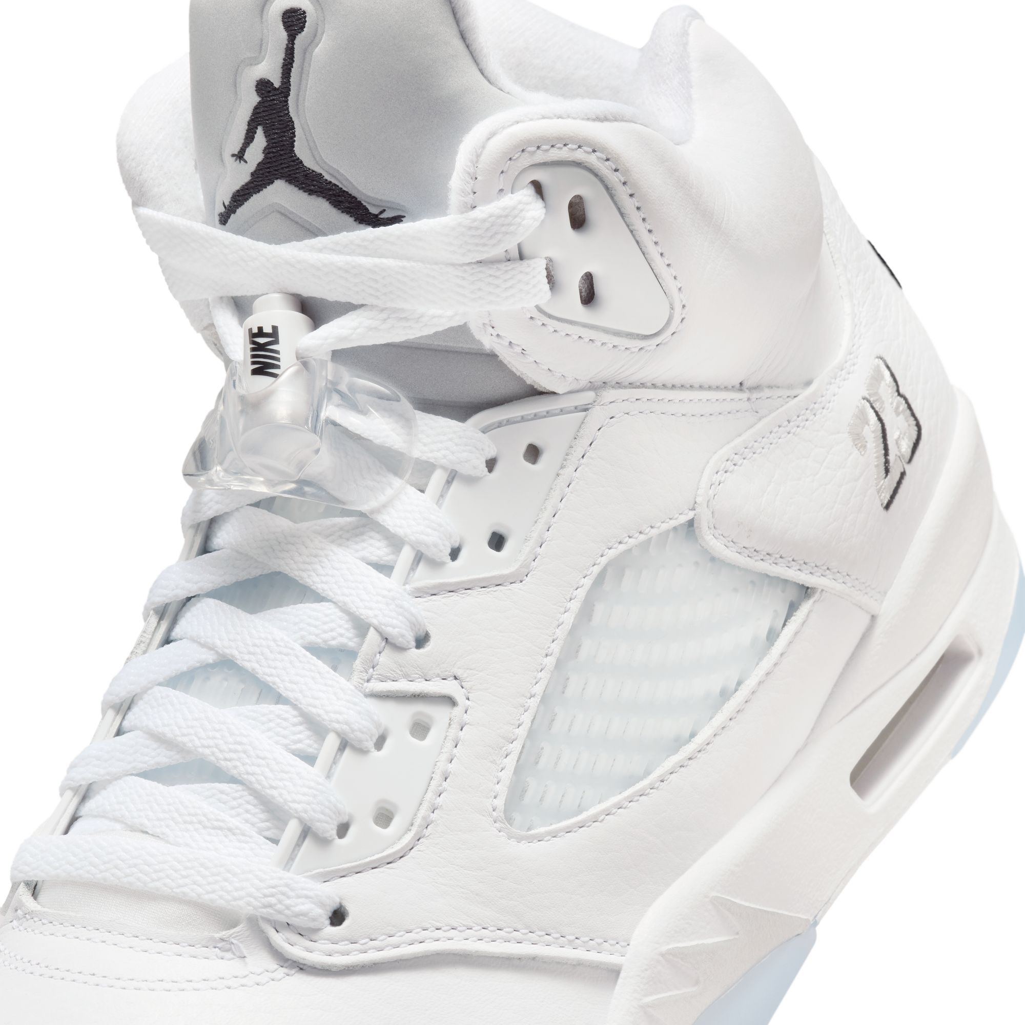 Air Jordan 5 Retro 'White and Metallic Silver' Basketball Shoes product image