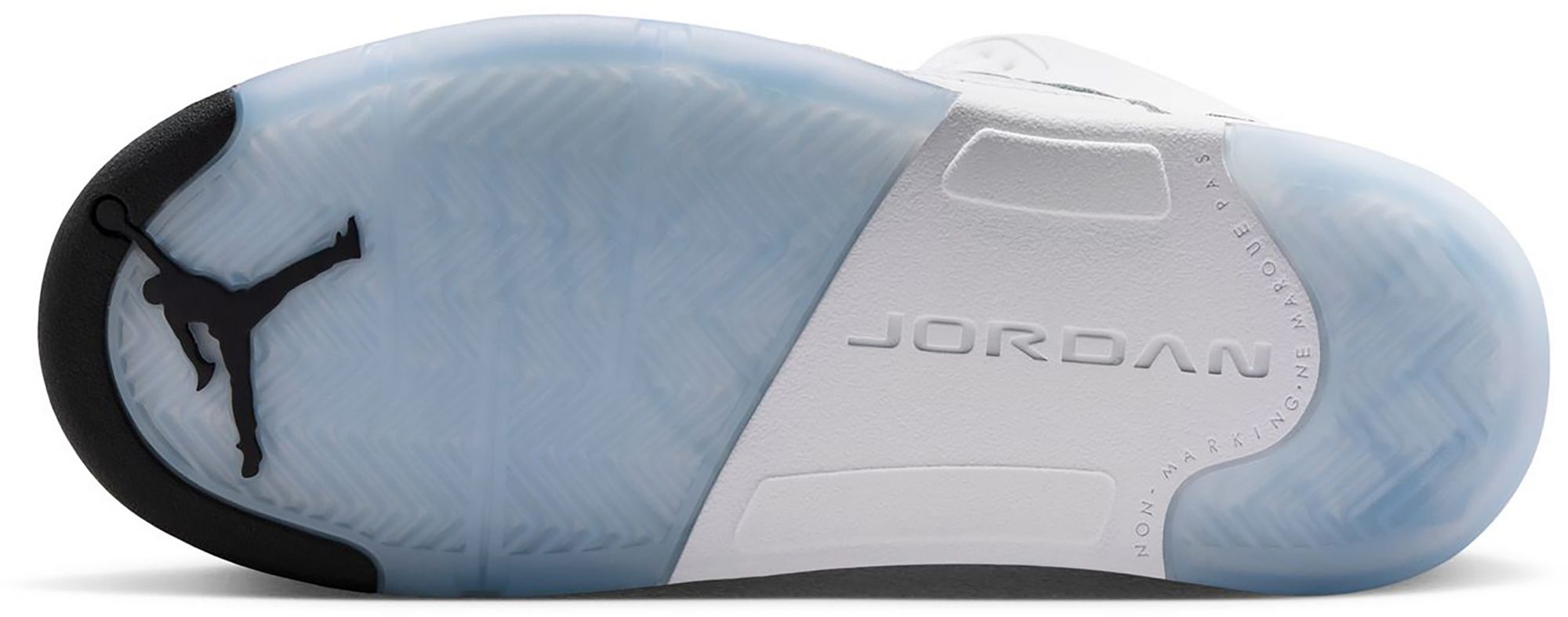 Air Jordan Kids' Preschool 5 Retro OG 'White and Metallic Silver' Basketball Shoes product image