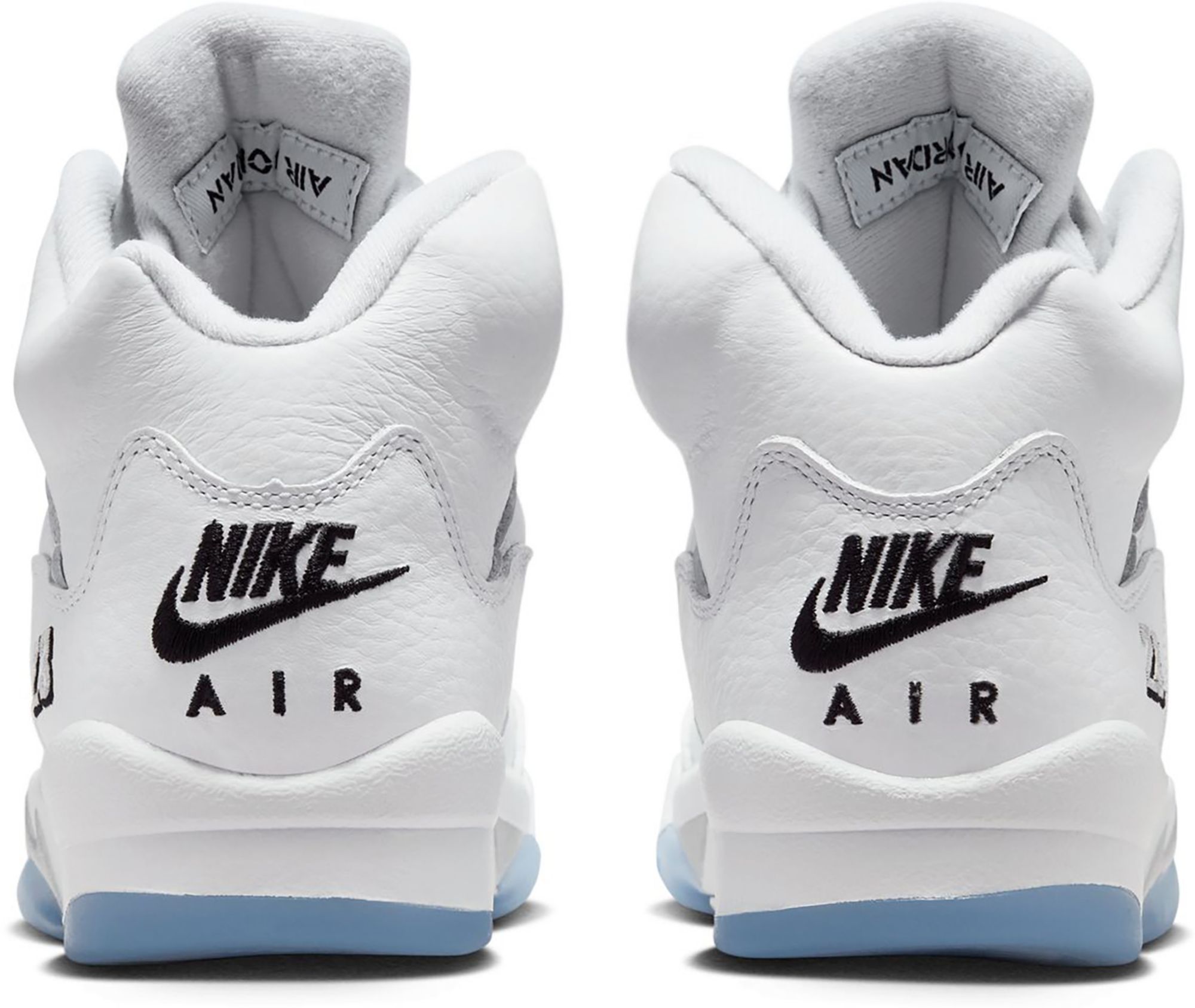 Air Jordan Kids' Grade School 5 Retro OG 'White and Metallic Silver' Basketball Shoes product image