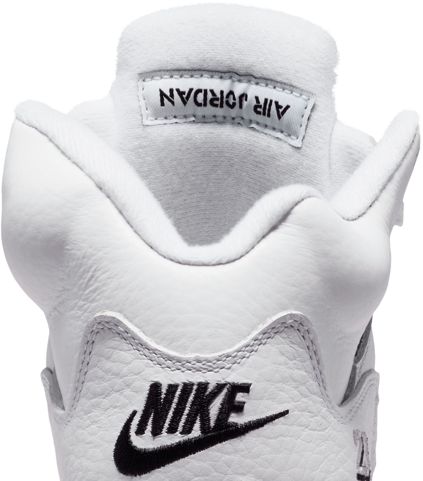 Air Jordan Kids' Grade School 5 Retro OG 'White and Metallic Silver' Basketball Shoes product image