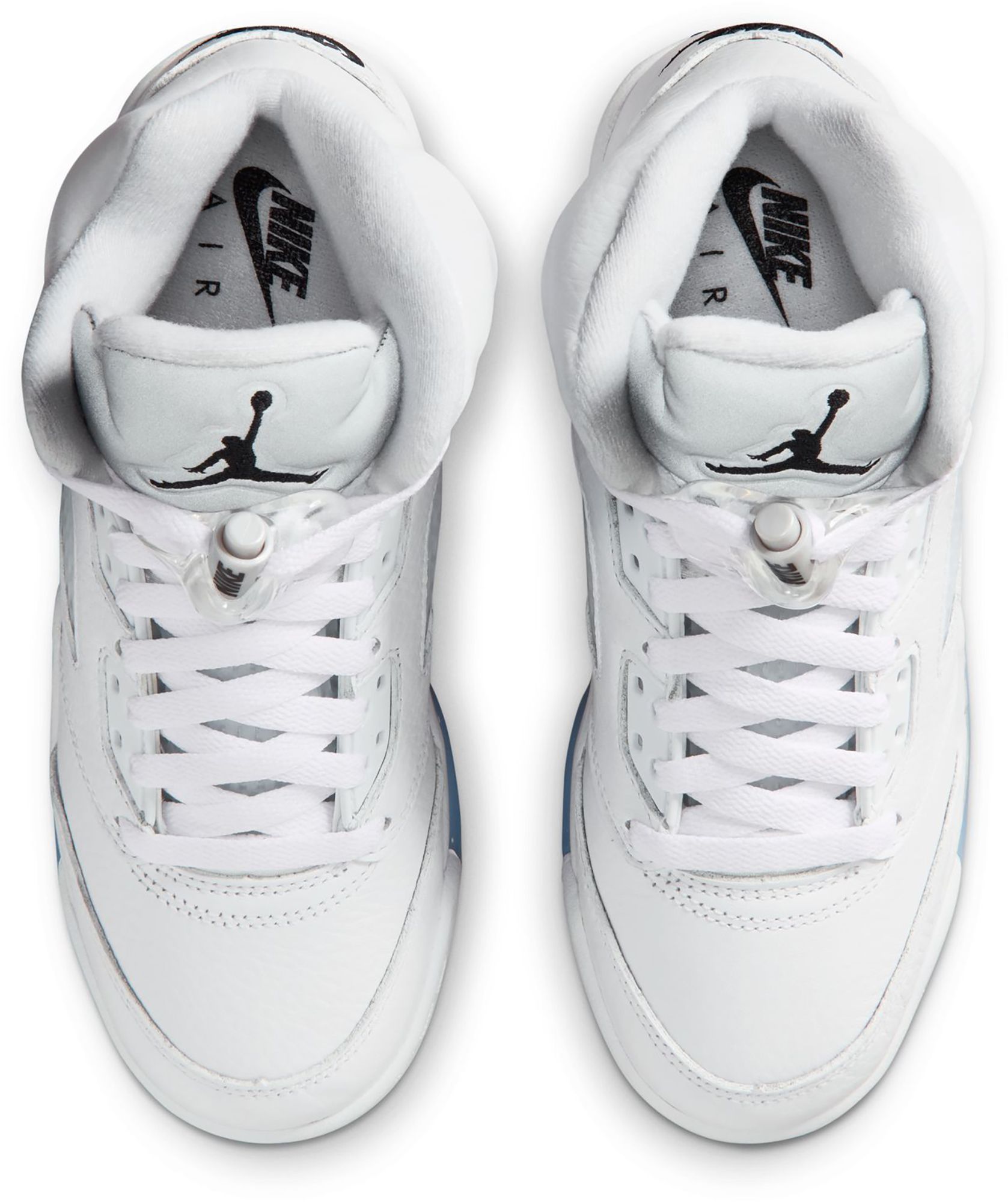 Air Jordan Kids' Grade School 5 Retro OG 'White and Metallic Silver' Basketball Shoes product image