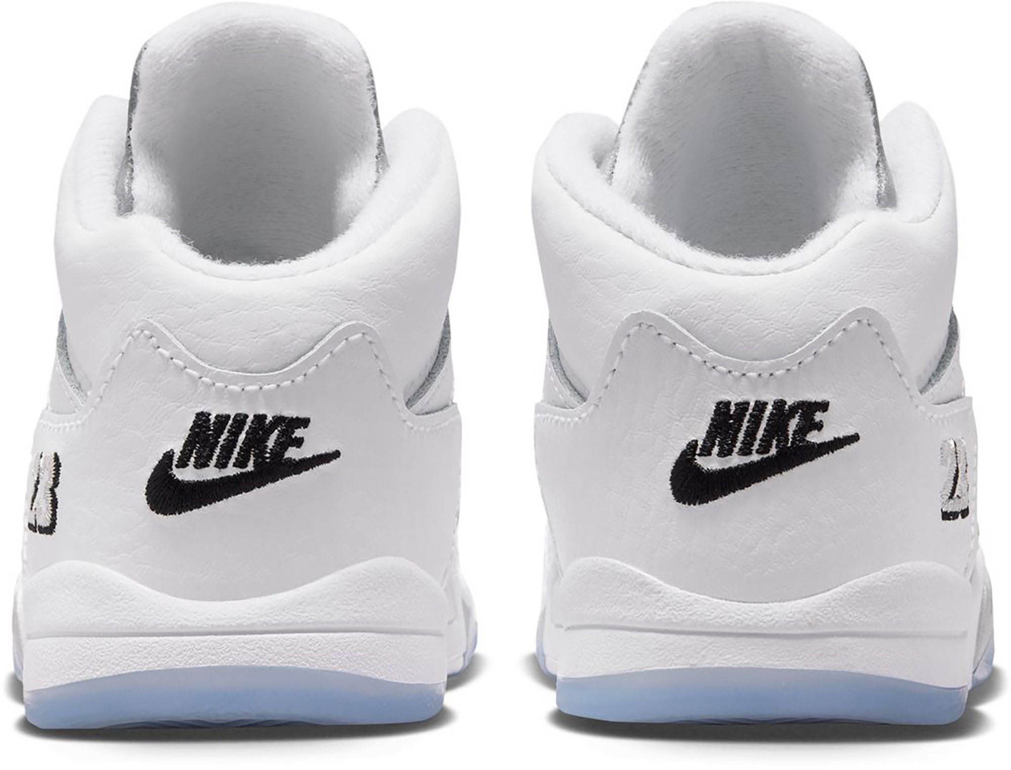 Air Jordan Toddler 5 Retro OG 'White and Metallic Silver' Basketball Shoes product image
