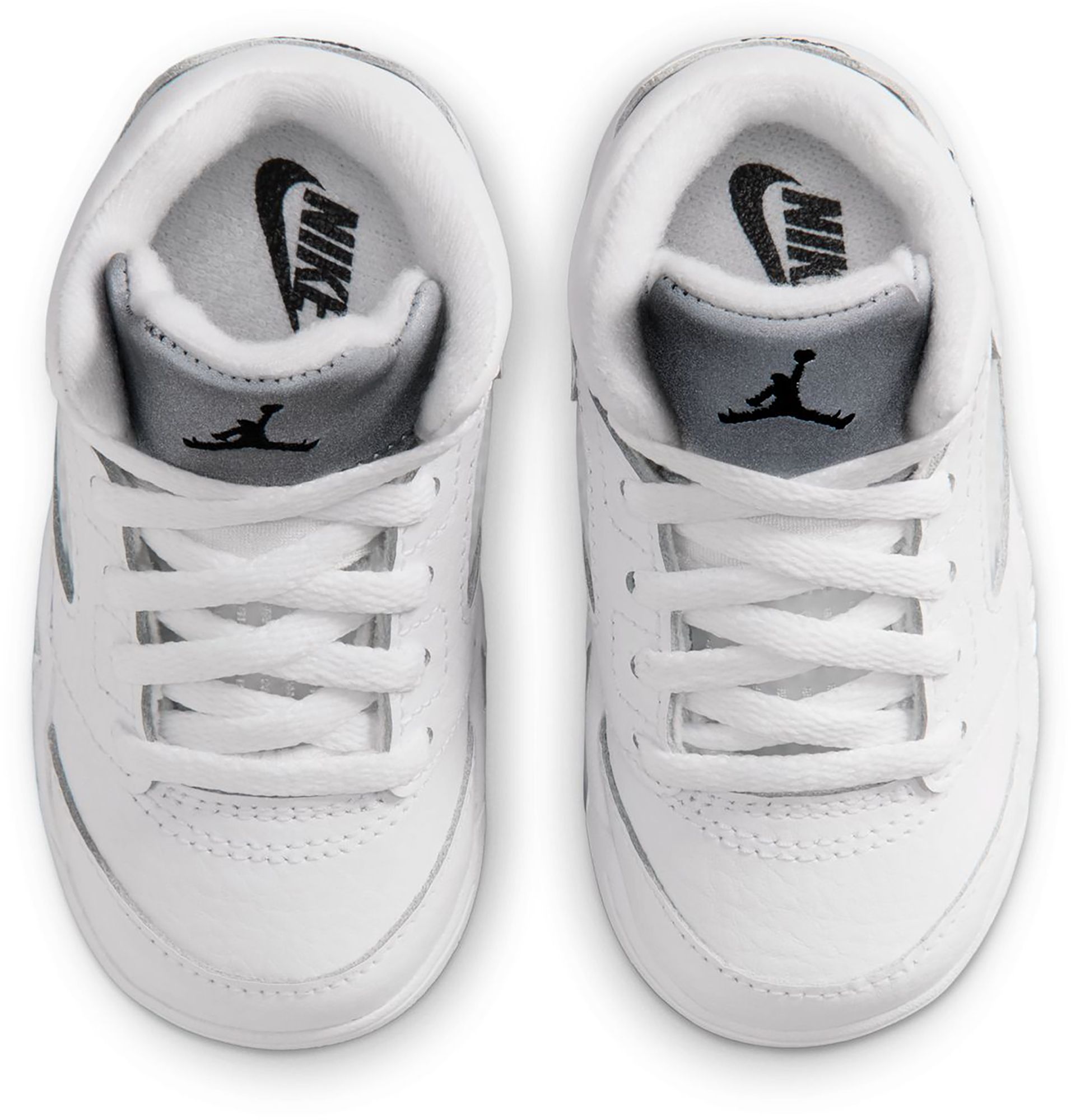 Air Jordan Toddler 5 Retro OG 'White and Metallic Silver' Basketball Shoes product image