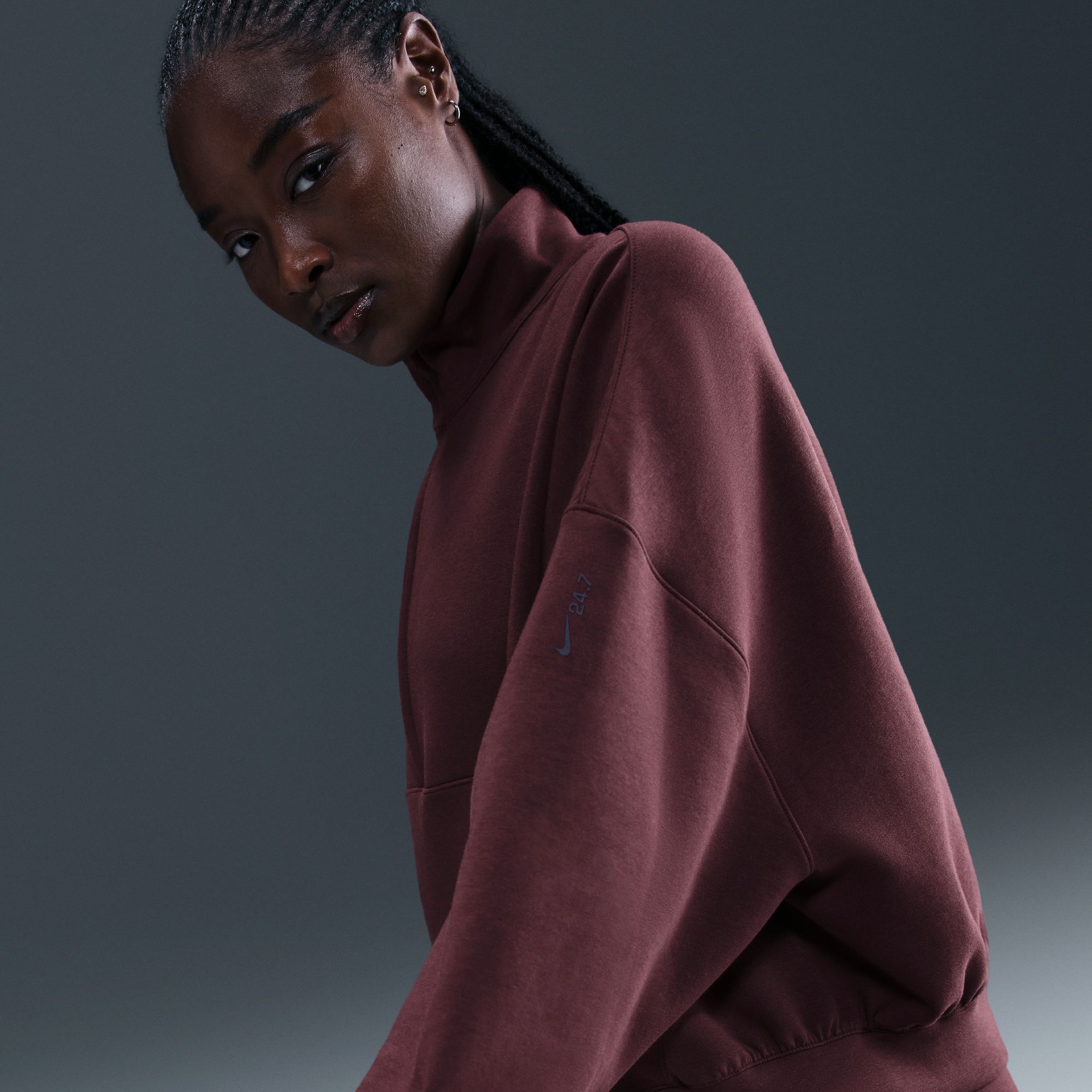 Nike Women's 24.7 ImpossiblySoft Oversized 1/2 Zip Sweatshirt product image