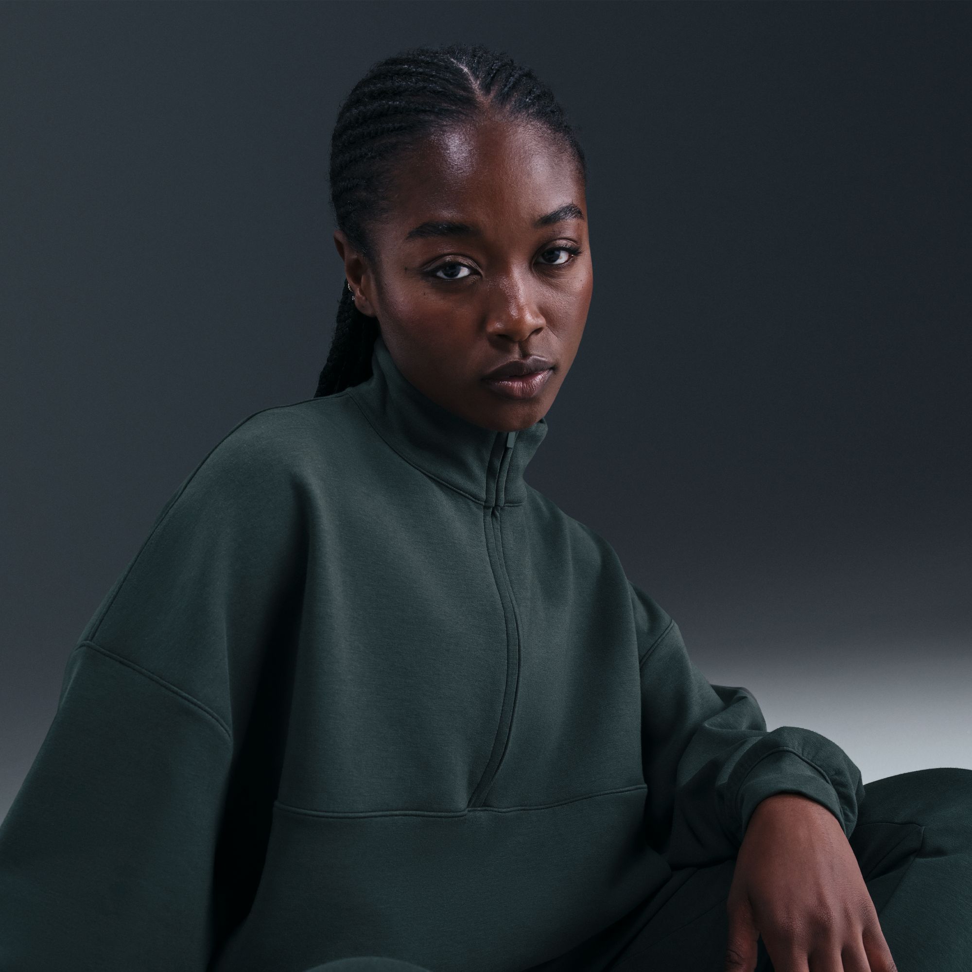 Nike Women's 24.7 ImpossiblySoft Oversized 1/2 Zip Sweatshirt product image