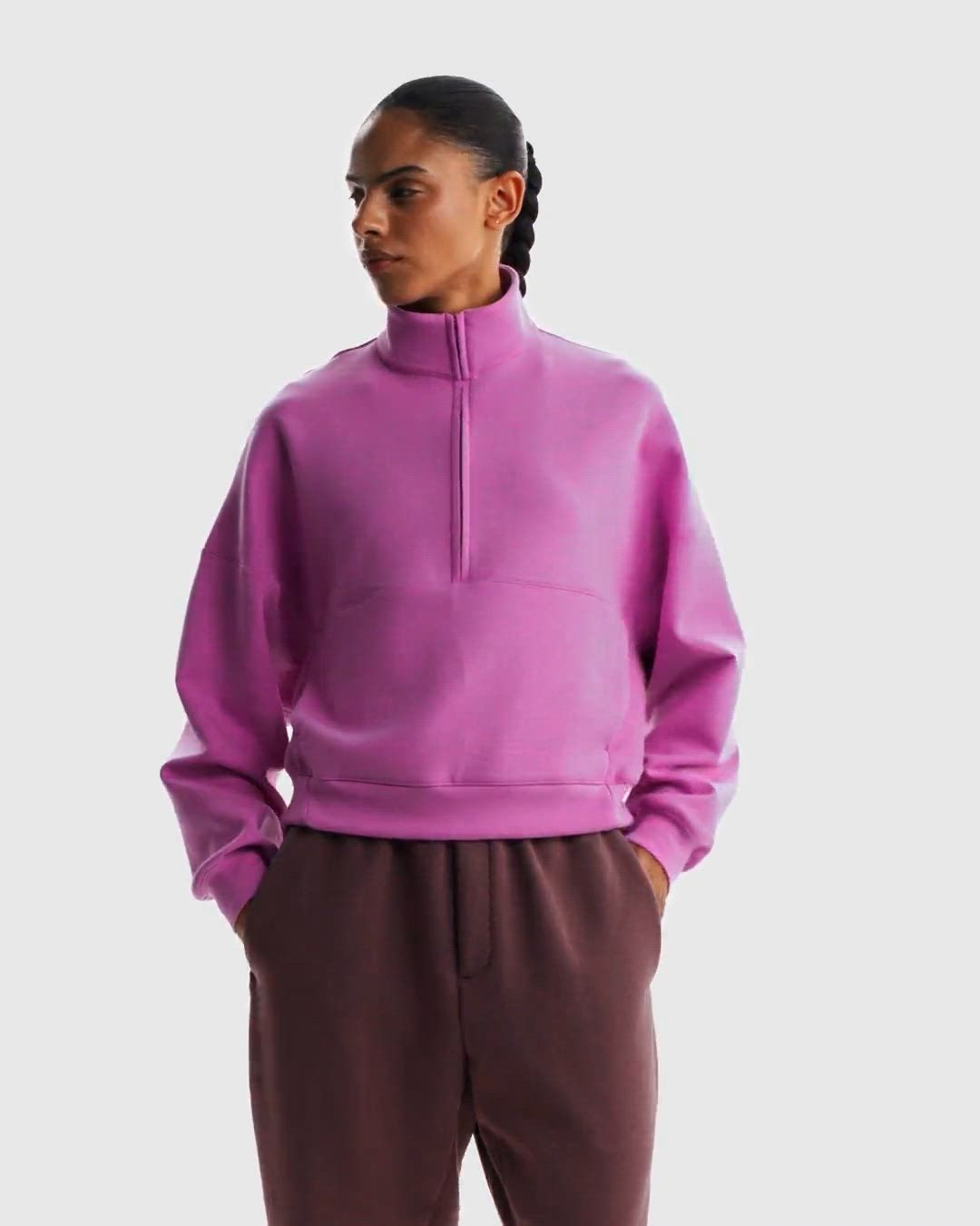 Nike Women's 24.7 ImpossiblySoft Oversized 1/2 Zip Sweatshirt product