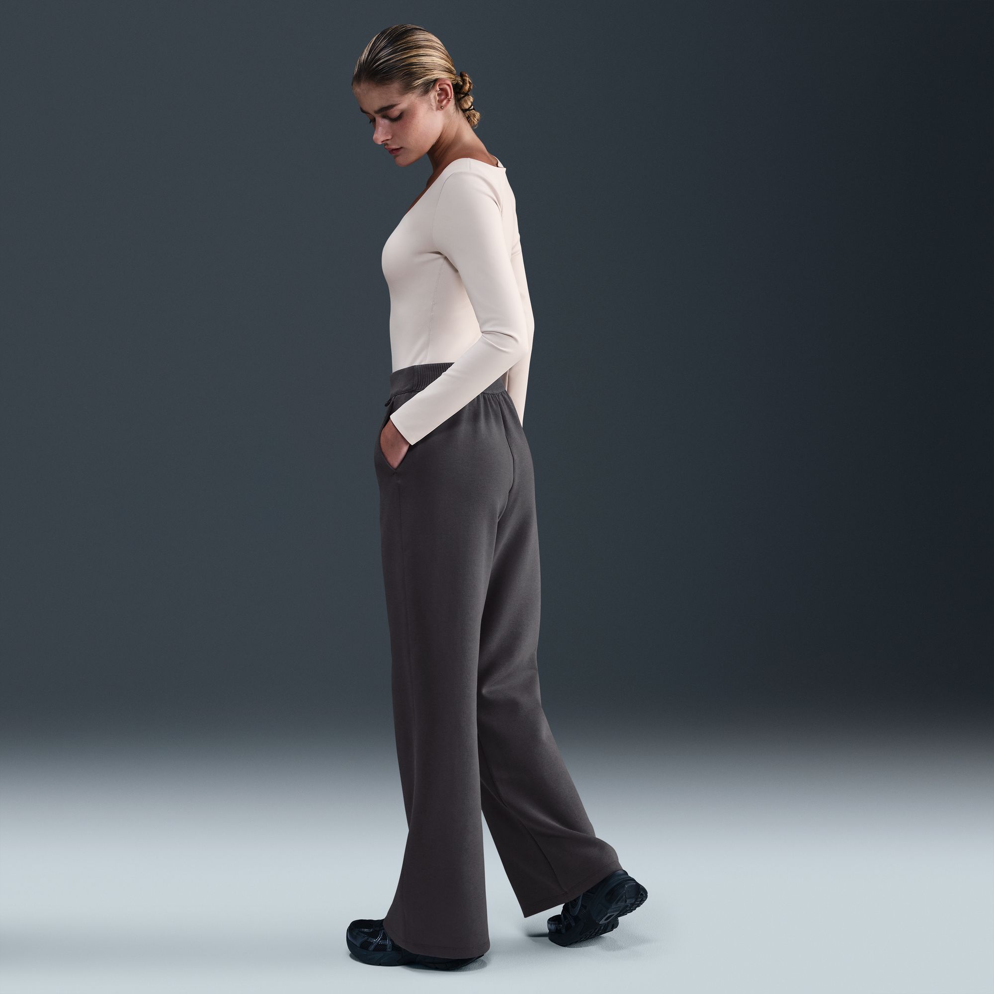 Nike Women's 24.7 ImpossiblySoft Dri-FIT High-Waisted Loose Flared Pants product image