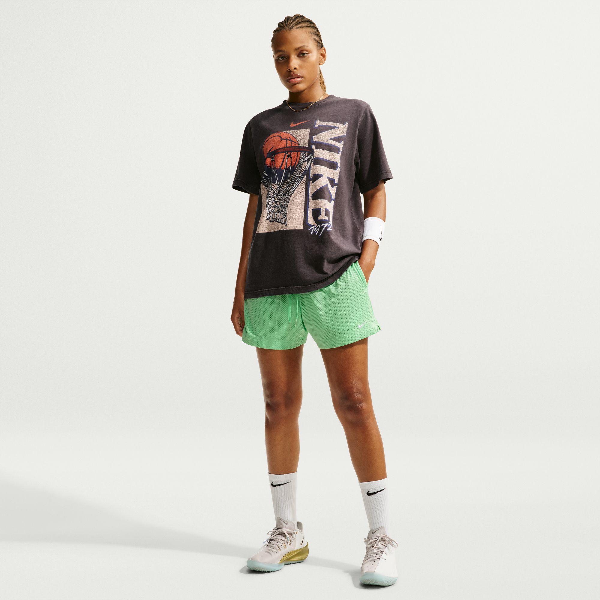 Nike Women's Essential Dri-FIT 4" Mesh Basketball Shorts product image