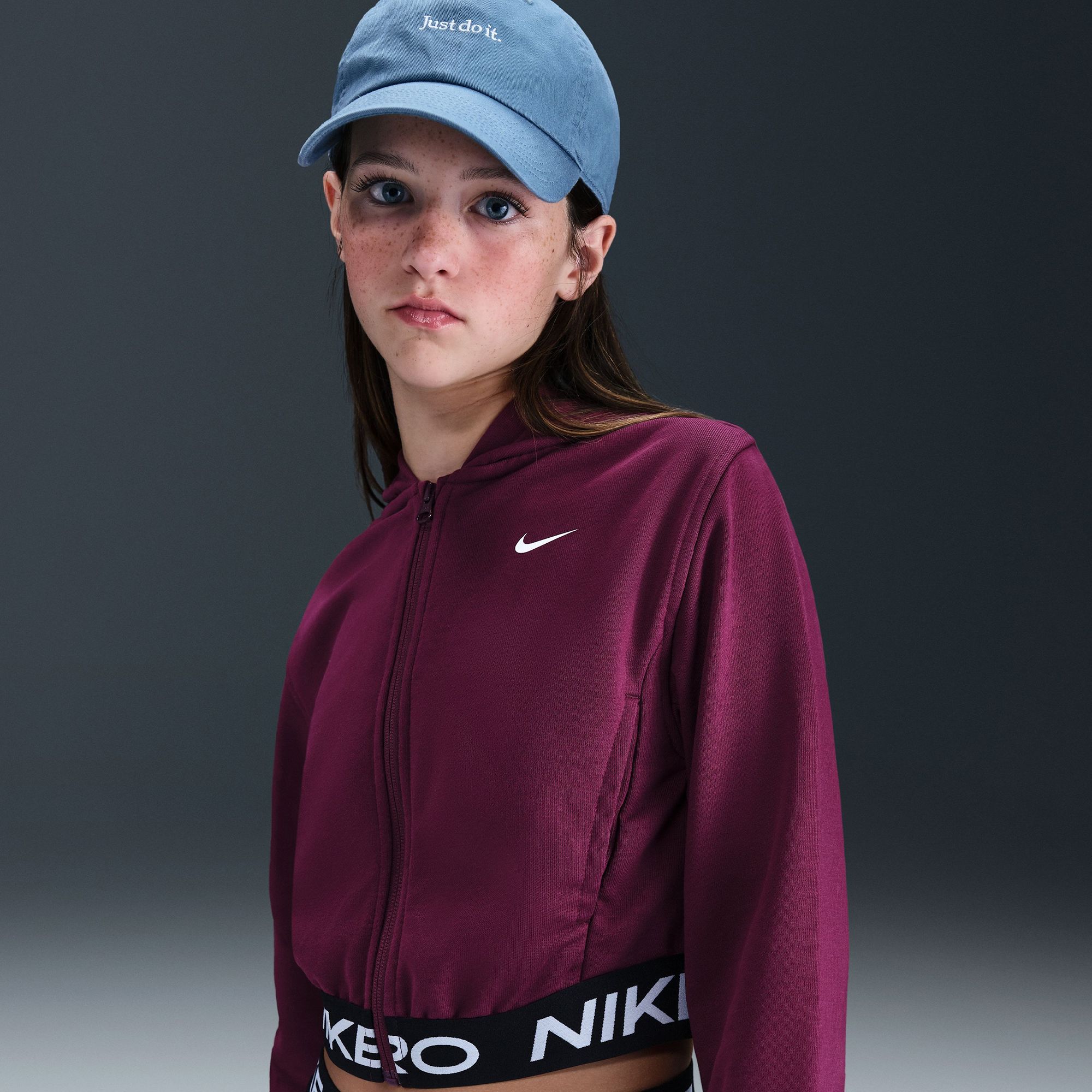 Nike Girl's Pro Fleece Dri-FIT Full Zip Hoodie product image
