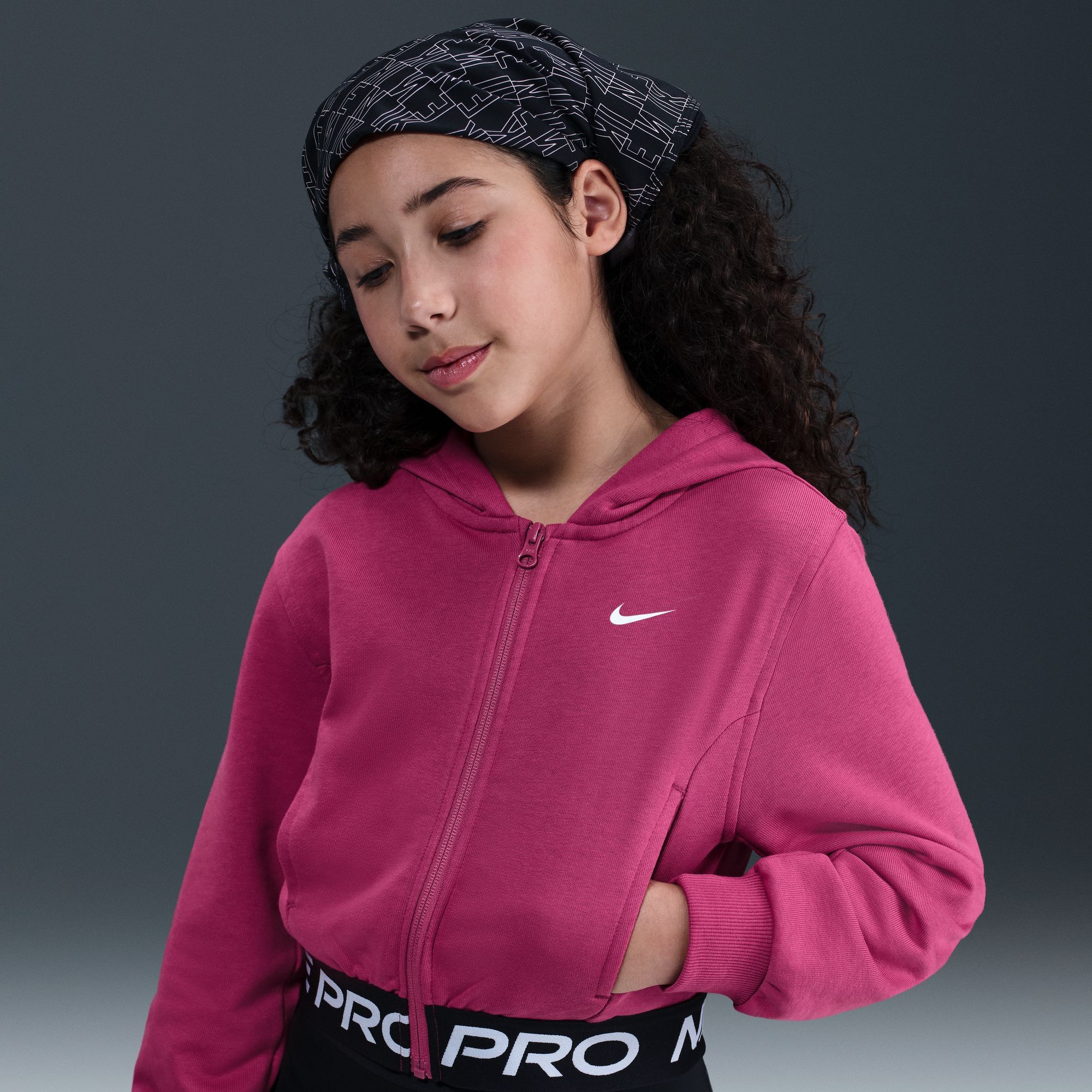 Nike Girl's Pro Fleece Dri-FIT Full Zip Hoodie product image